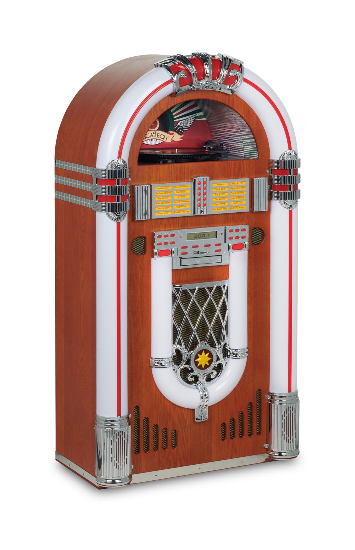RR2500 Premium LED Jukebox Brown with Full Options  - Image 8 of 10