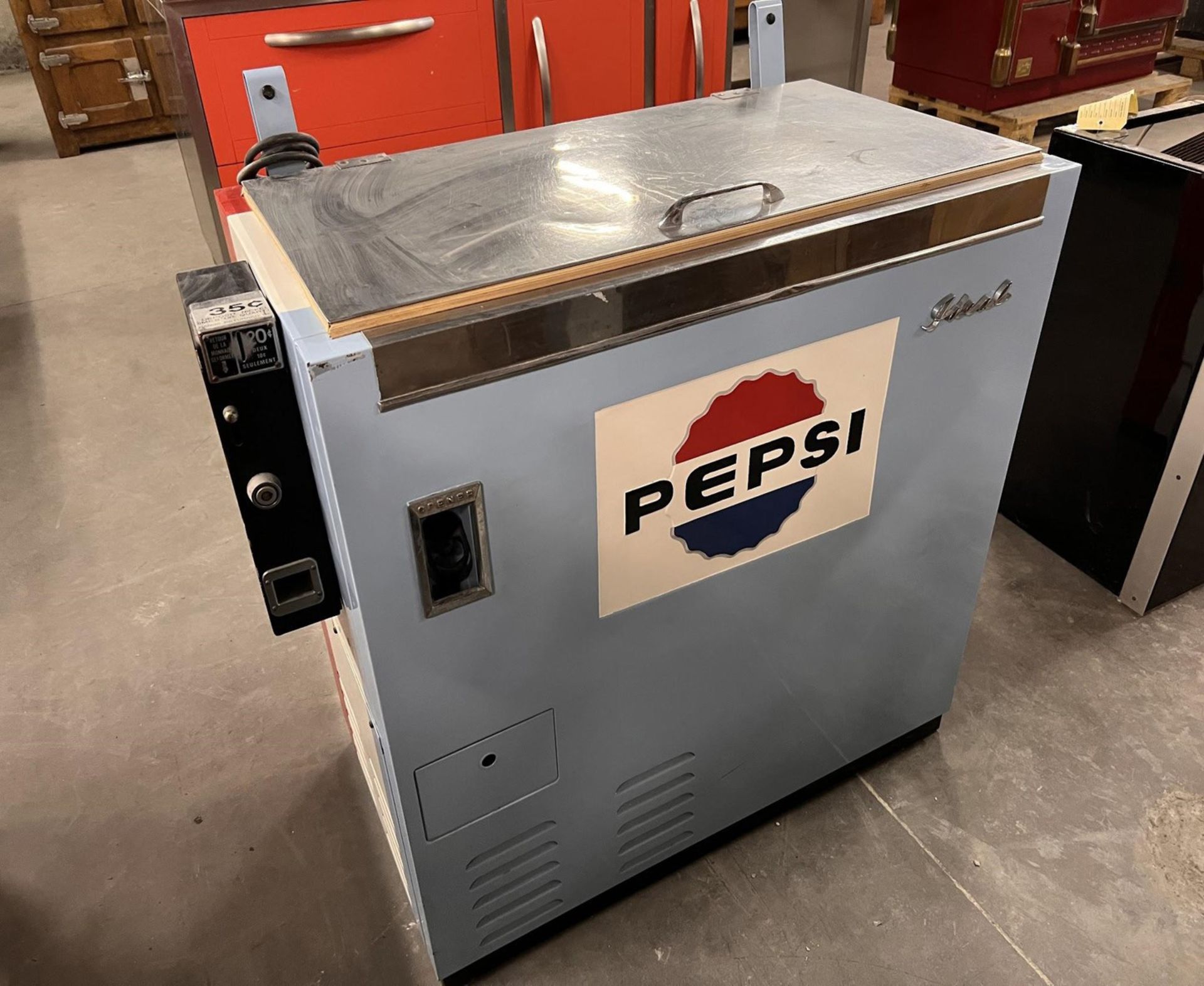 Vintage Coin-Op Pepsi Refrigerator