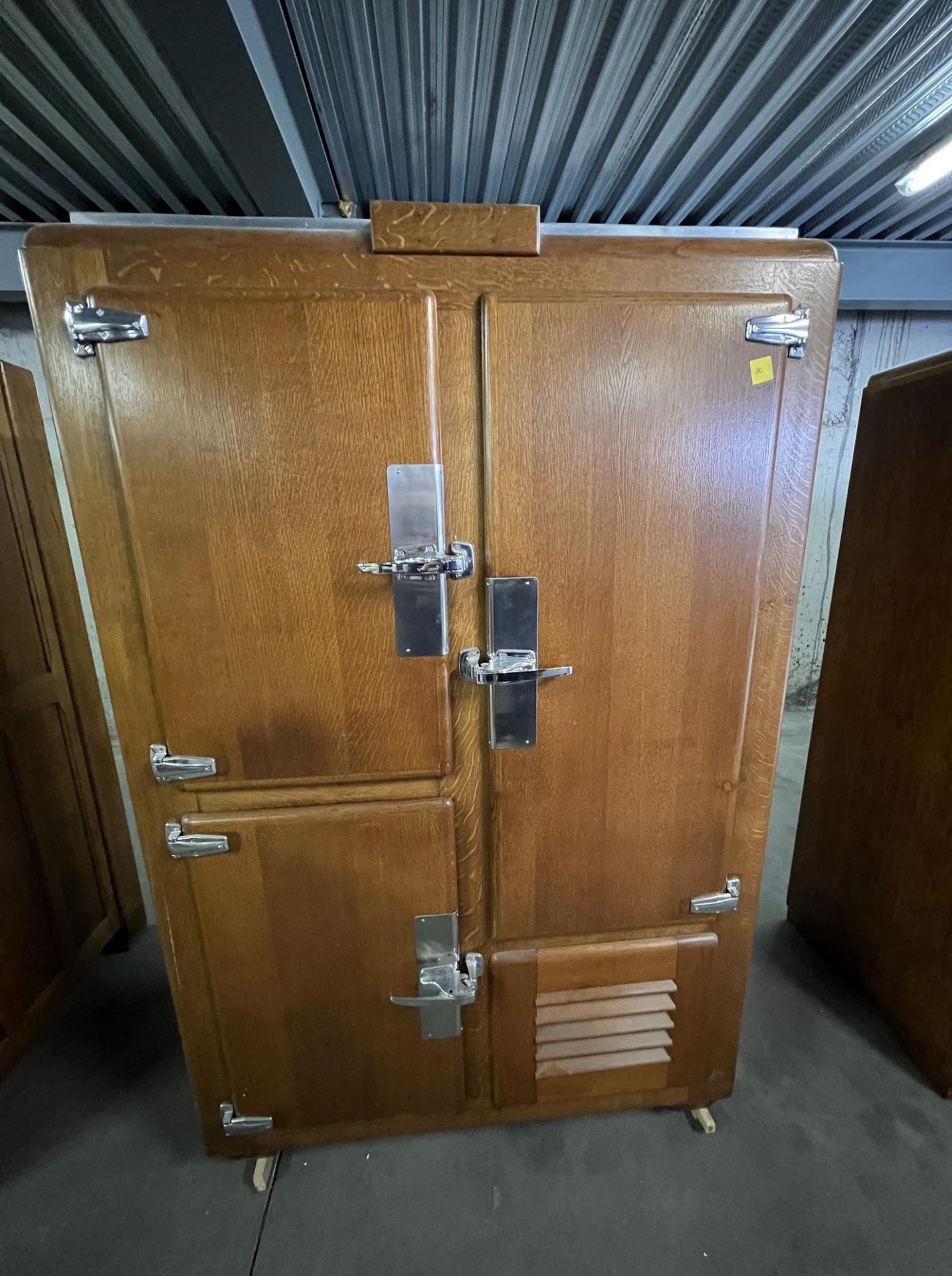 1957 Frigidaire Solid Oak Refrigerator
