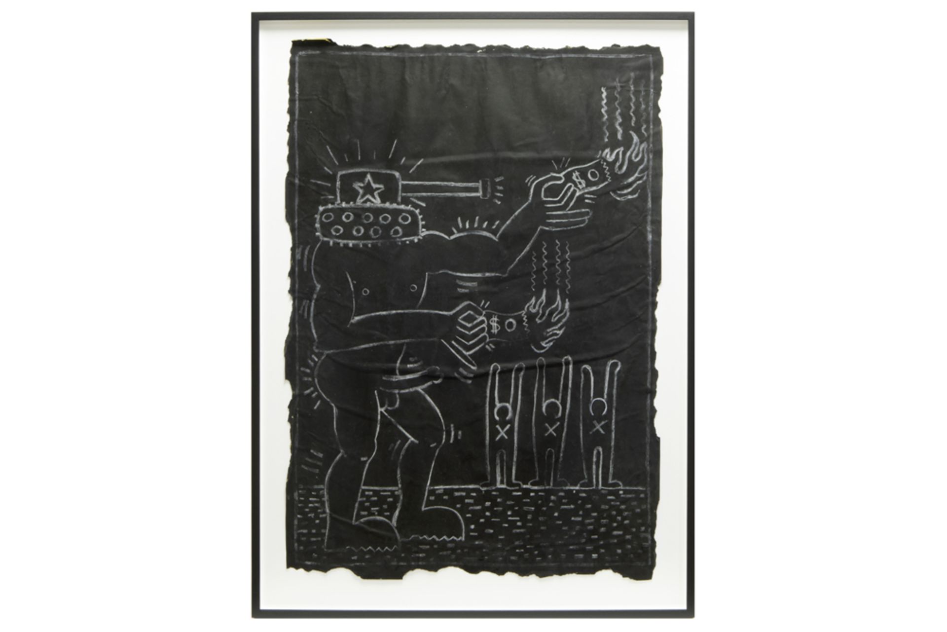 original Keith Haring "Subway" drawing with five typical 'Haring' figures || HARING KEITH (1958 - - Image 3 of 3