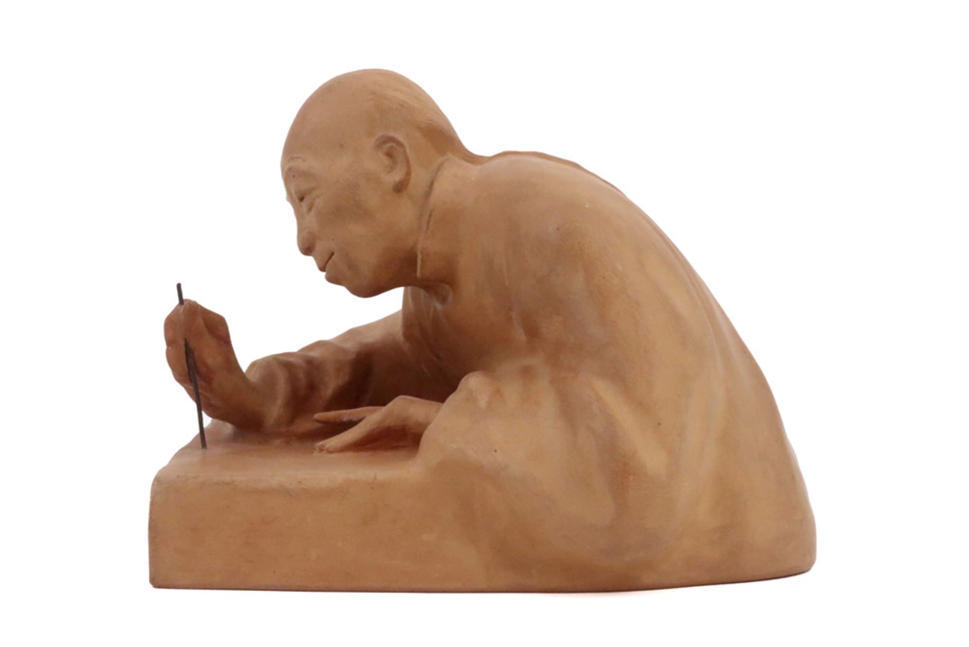 20th Cent. sculpture in terracotta - signed Gaston Hauchecorne || HAUCHECORNE GASTON (1880 - 1945) - Bild 2 aus 4