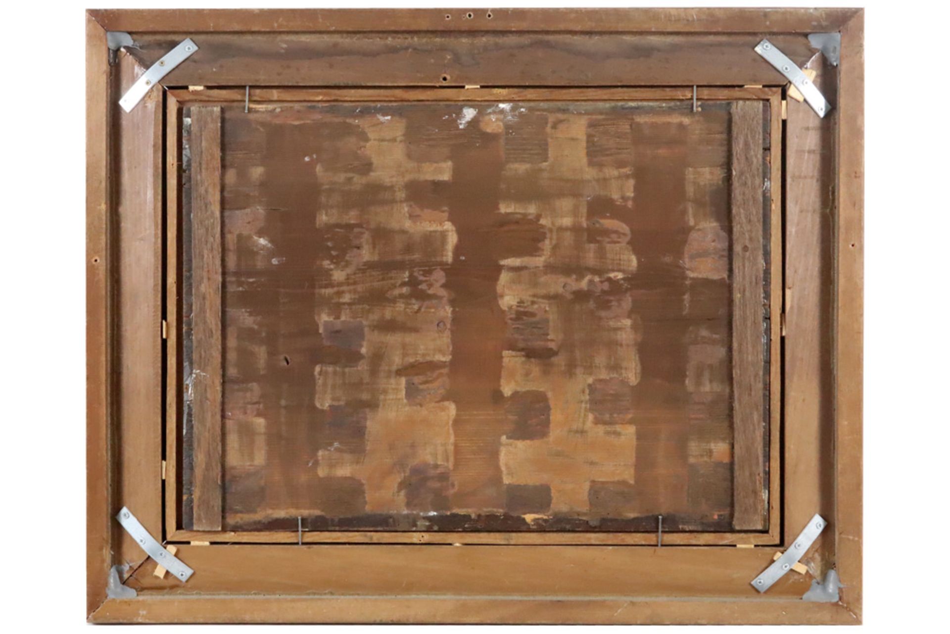 late 18th Cent. Flemish oil on panel || VLAANDEREN - EIND 18° EEUW olieverfschilderij op paneel : " - Image 3 of 3