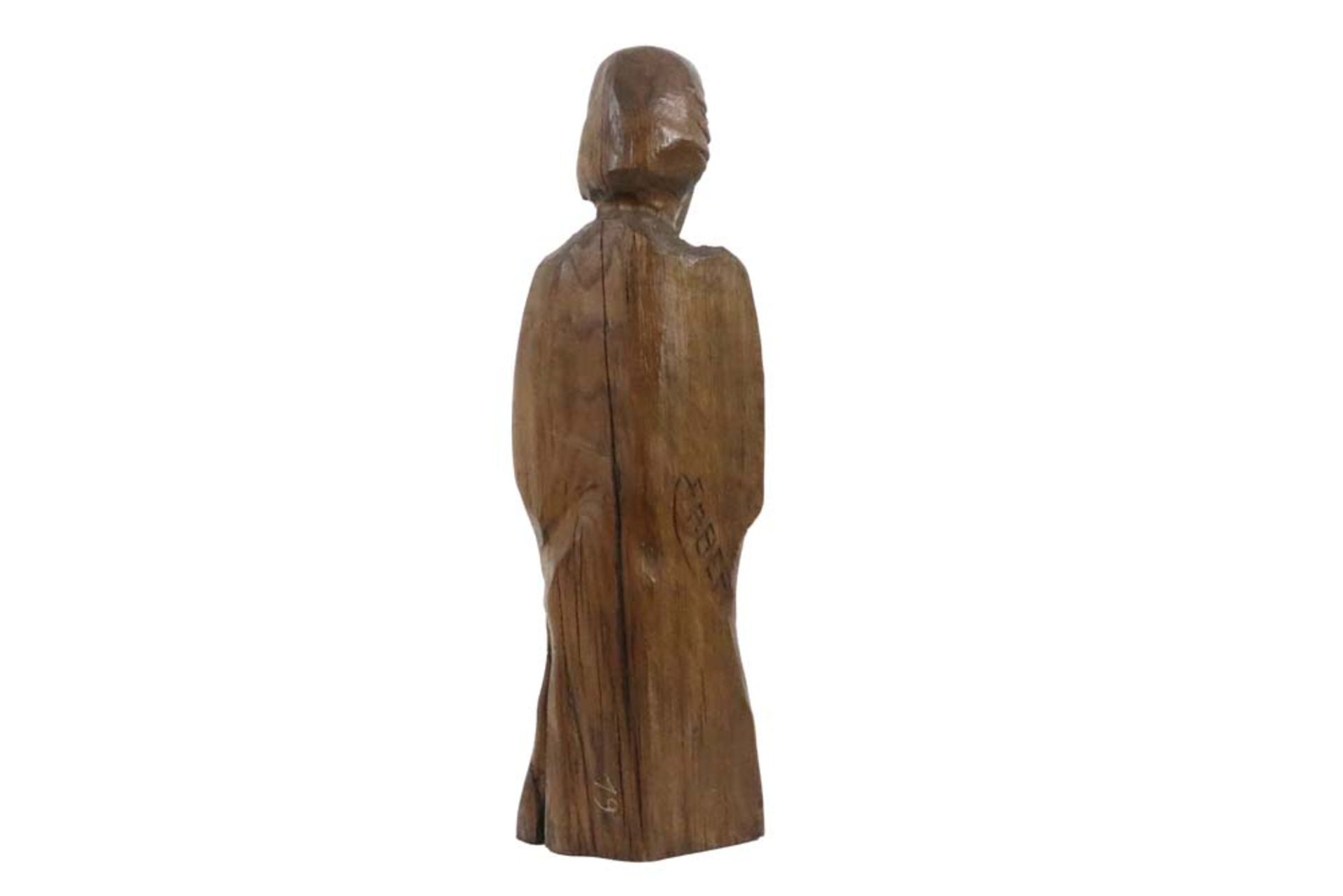"Man with a book" sculpture in wood || Houtsculptuur : "Man met boek" - hoogte : 72 cm - Bild 4 aus 5