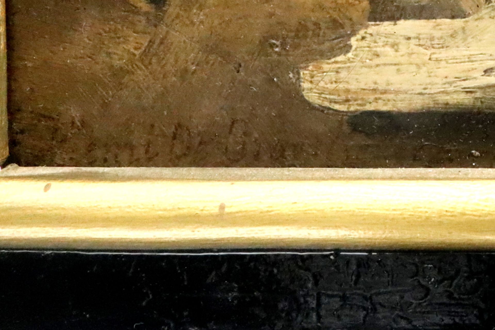 19th Cent. Belgian oil on paper (on panel) - signed Henri de Braekeleer || DE BRAEKELEER HENRI (1840 - Image 2 of 4