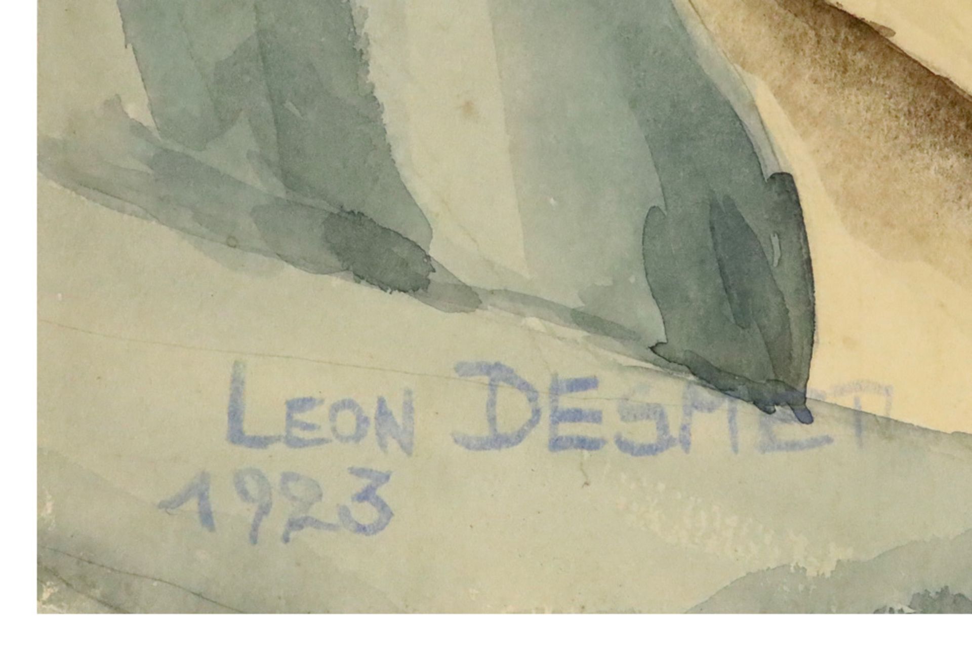 20th Cent. aquarelle - signed / attributed to Leon De Smet and dated 1923 || DE SMET LEON (1881 - - Image 2 of 2