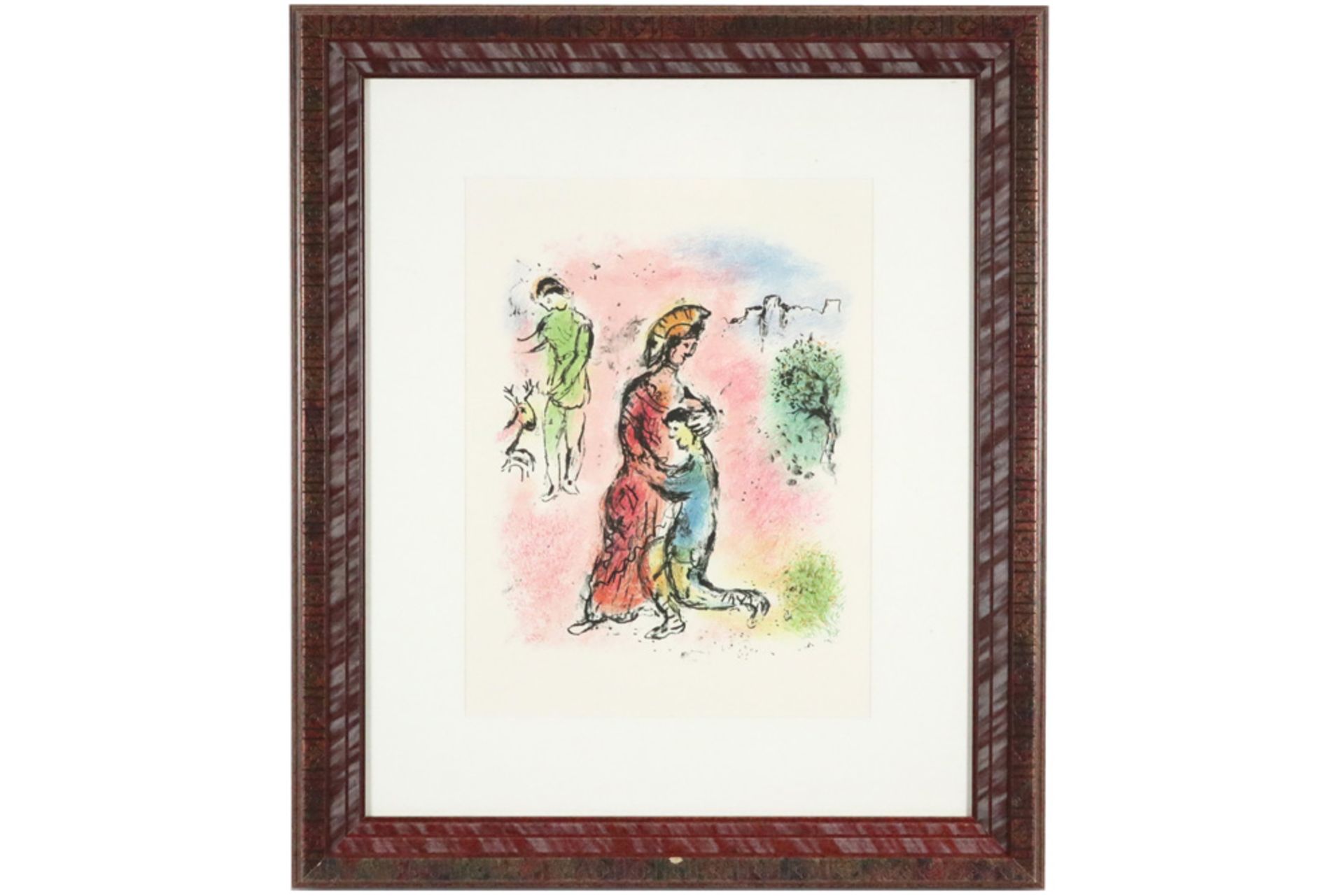 two Marc Chagall lithographs printed in colors from the portfolio "Odyssey" || CHAGALL MARC (° - Bild 4 aus 4