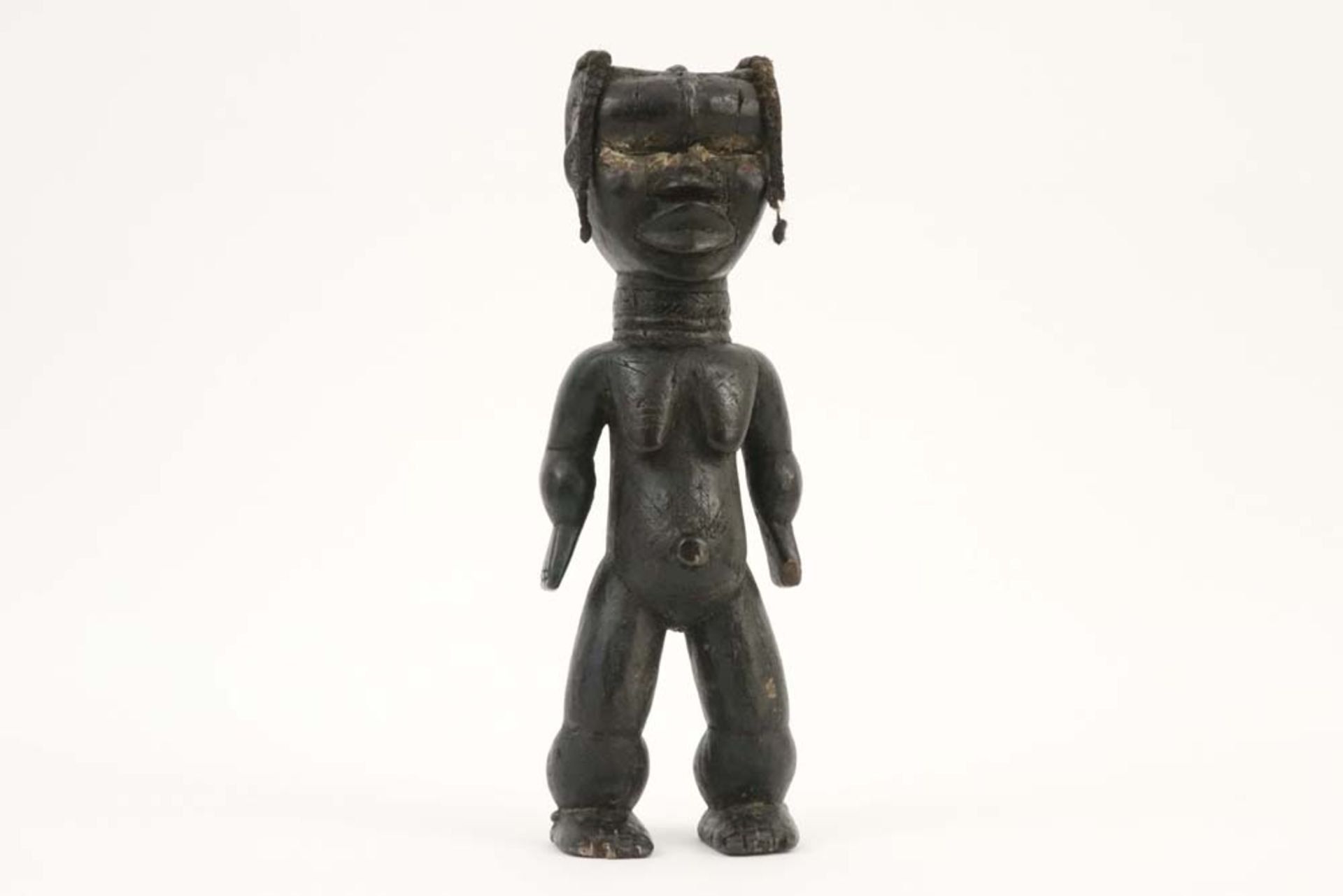 African Ivory Coast (portrait) sculpture in wood, presumably from the workshop of Zlan or