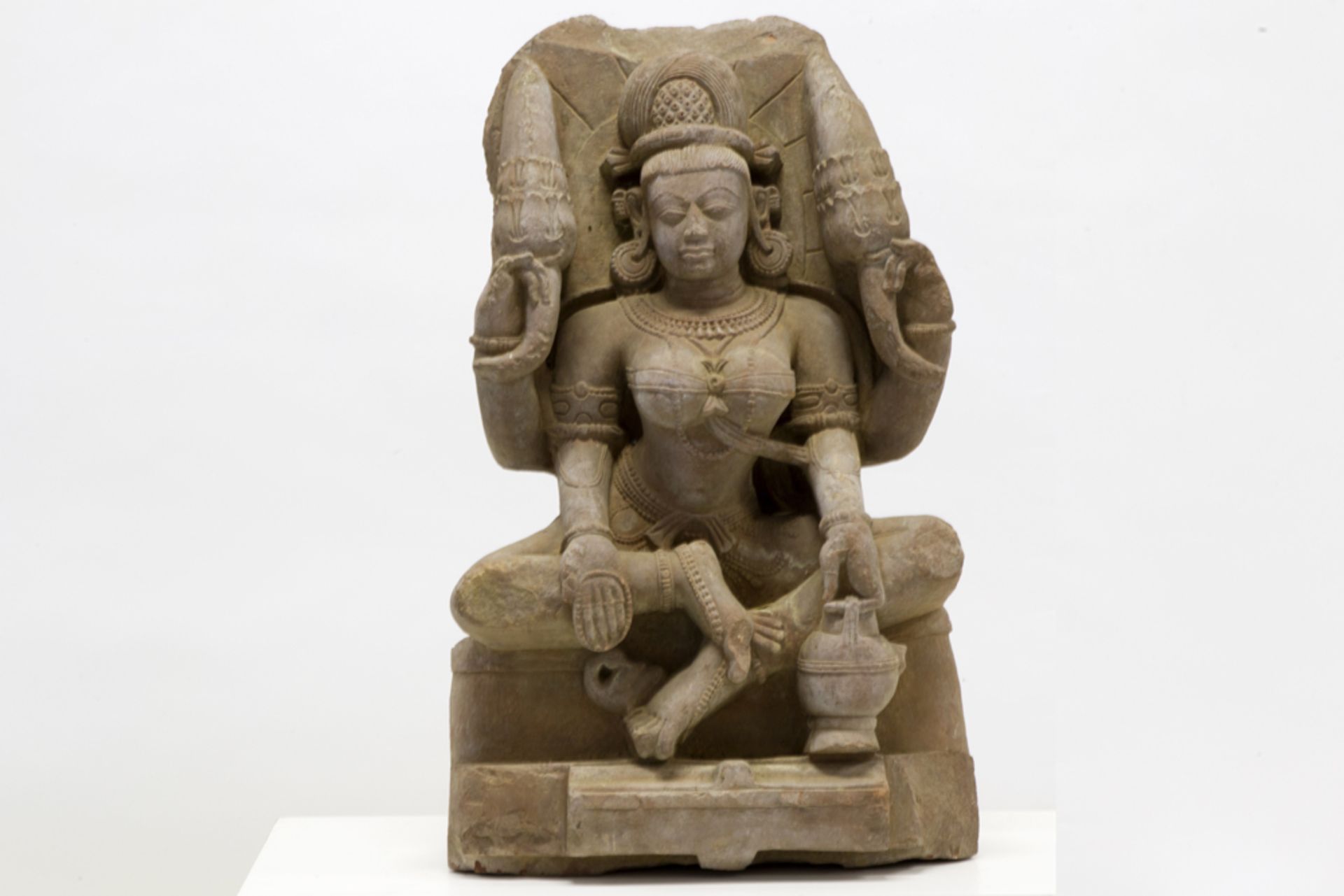 quite exceptional 10th Cent. Indian late Gupta period "Annapurna"sculpture in red sandstone || INDIA