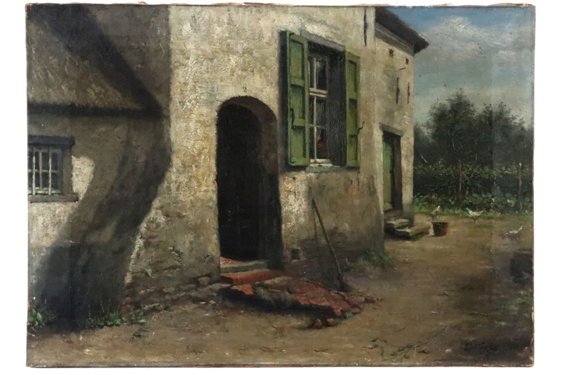 19th Cent. Belgian oil on canvas - signed Edward Tyck || TYCK EDWARD (1847 - 1922)
