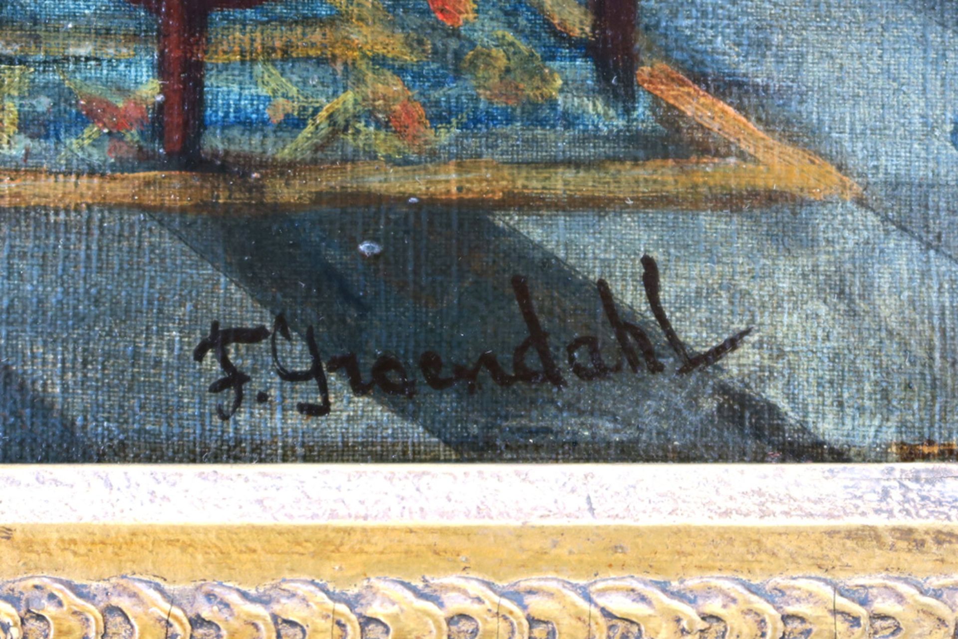 20th Cent. oil on canvas - signed F. Groendahl || GROENDAHL F. (vroeg 20° EEUW) olieverfschilderij - Image 2 of 4