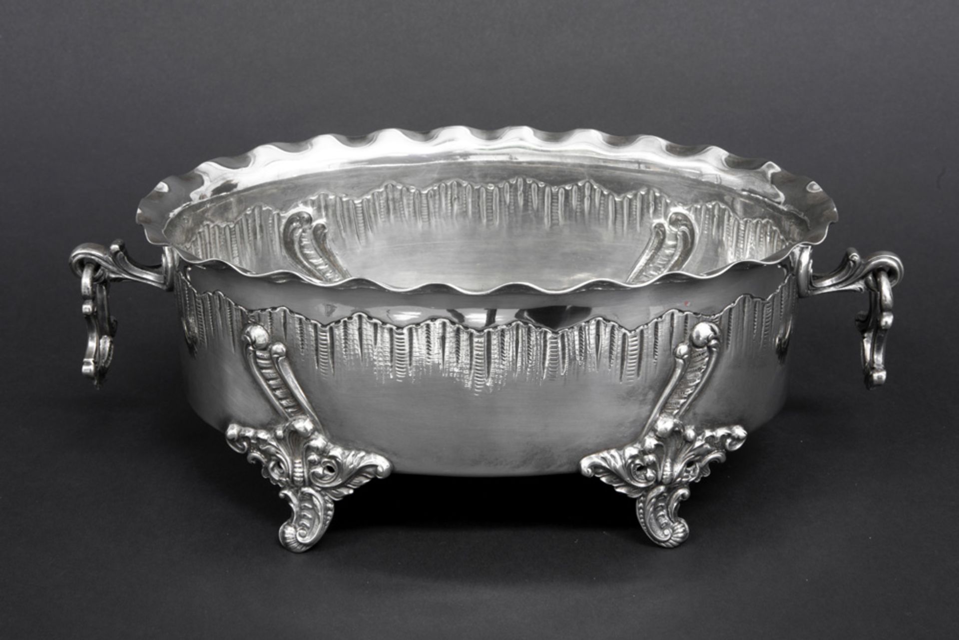 antique Wiskeman marked centerpiece on a salver || WISKEMAN antieke jardinère op spiegelplateau - Bild 6 aus 6