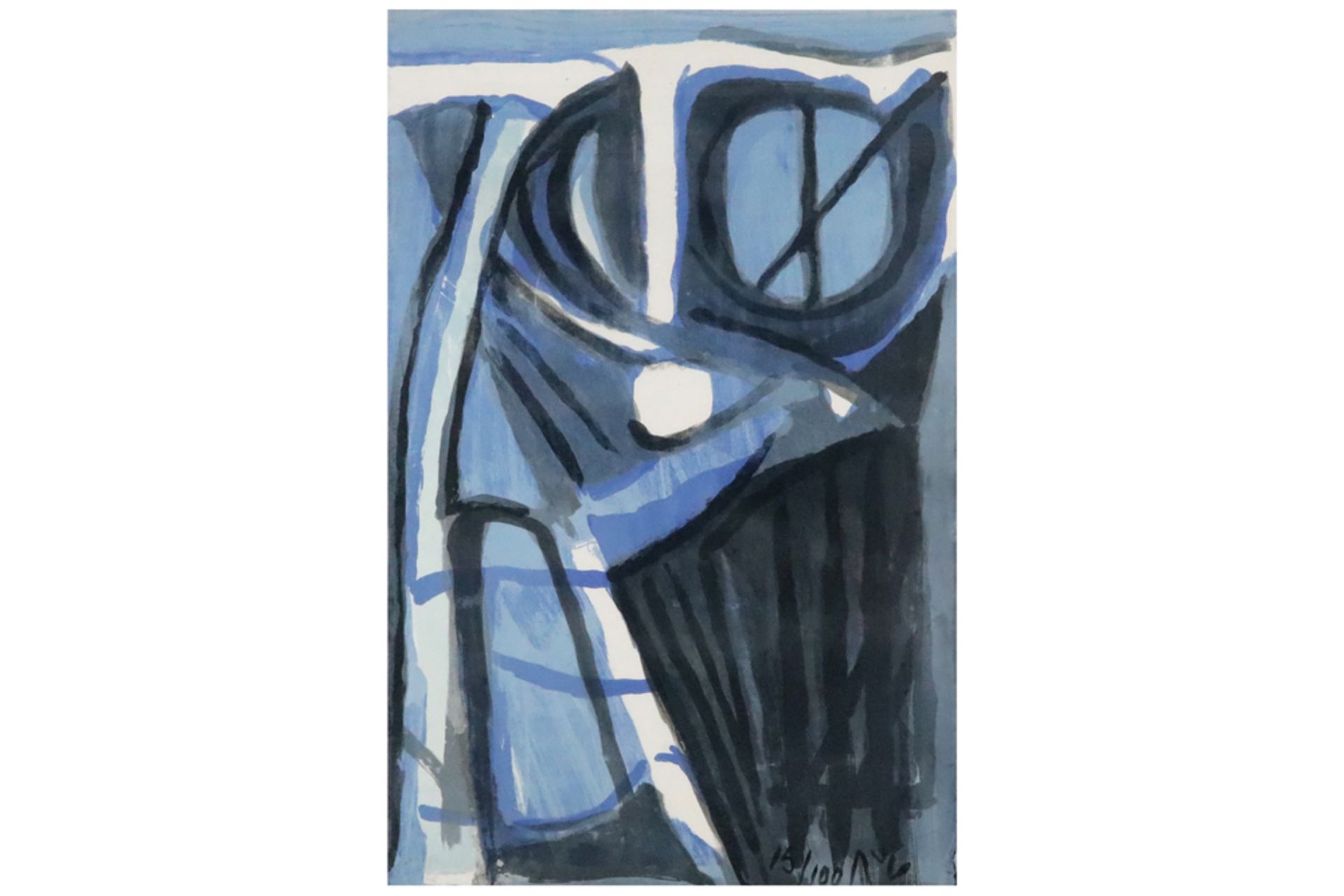 Bram van Velde signed "abstract composition" lithograph printed in colors || VAN VELDE BRAM (