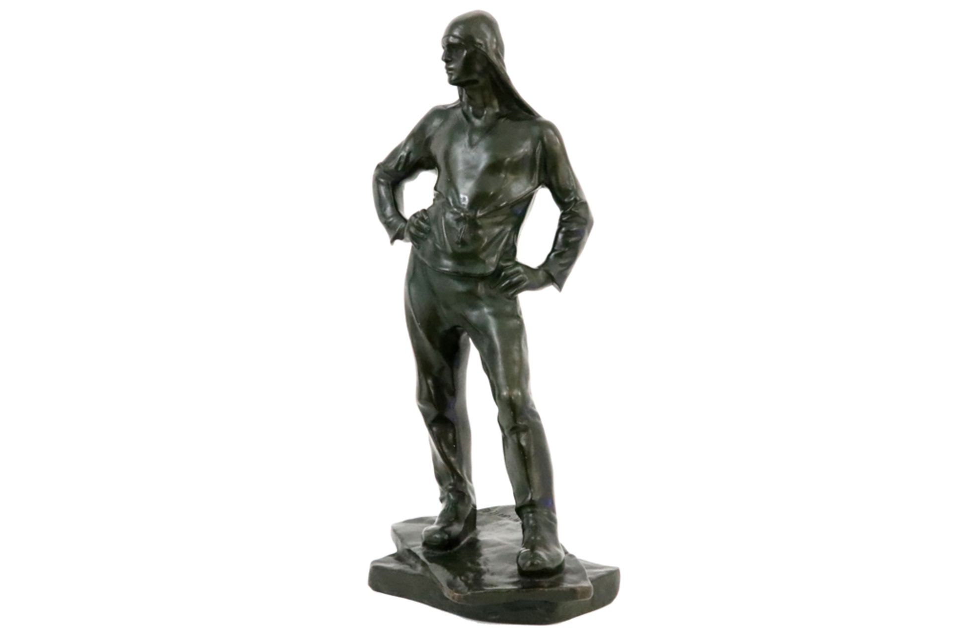 19th Cent. Belgian sculpture in bronze - signed Constantin Meunier || MEUNIER CONSTANTIN, EMILE ( - Image 2 of 4