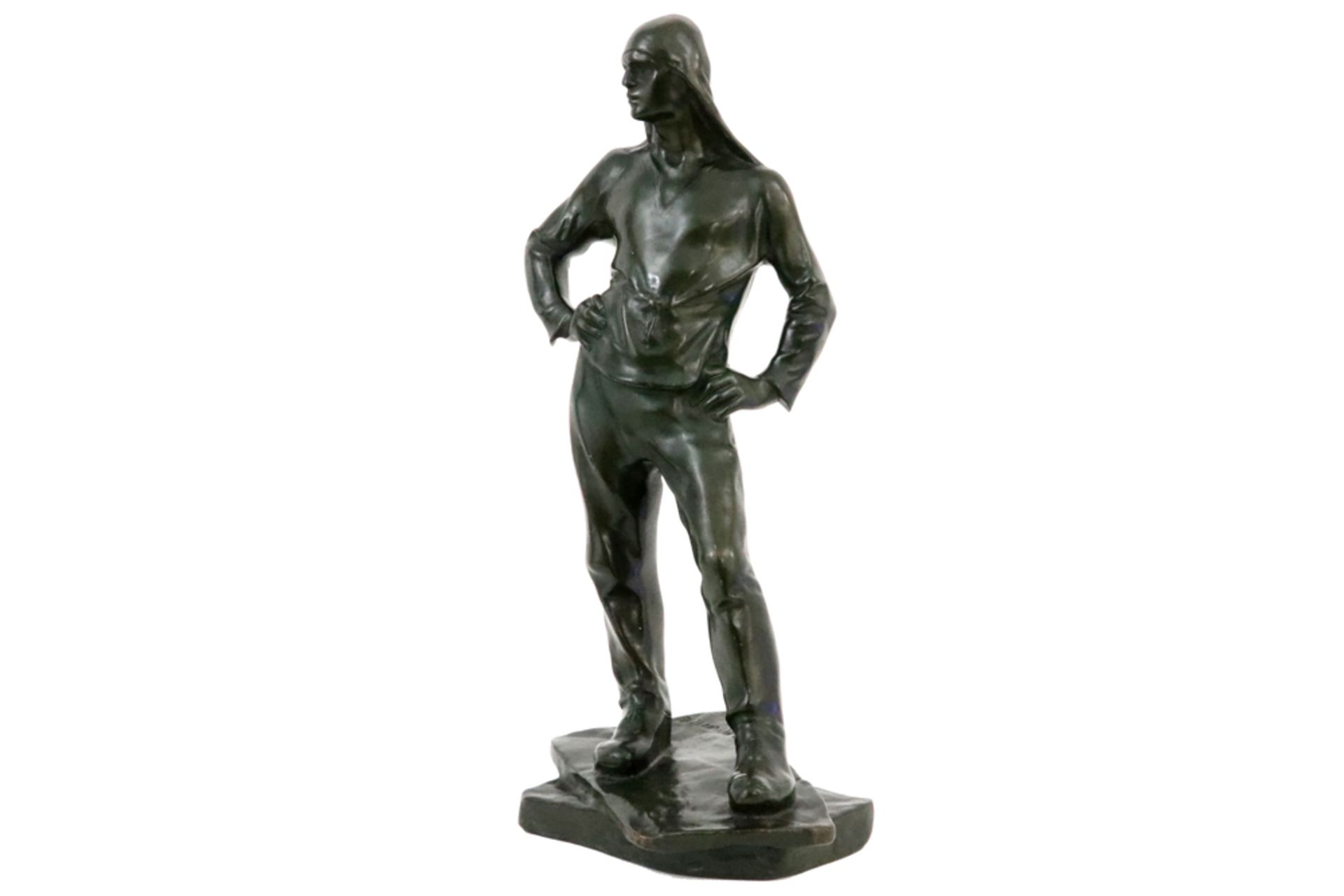 19th Cent. Belgian sculpture in bronze - signed Constantin Meunier || MEUNIER CONSTANTIN, EMILE ( - Bild 2 aus 4