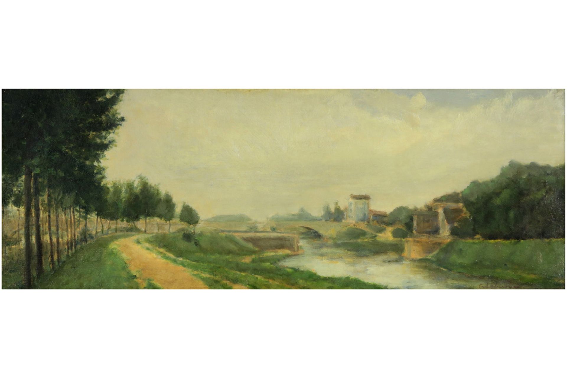19th Cent. oil on canvas- signed Albert Lebourg || LEBOURG ALBERT (1849 - 1928) olieverfschilderij