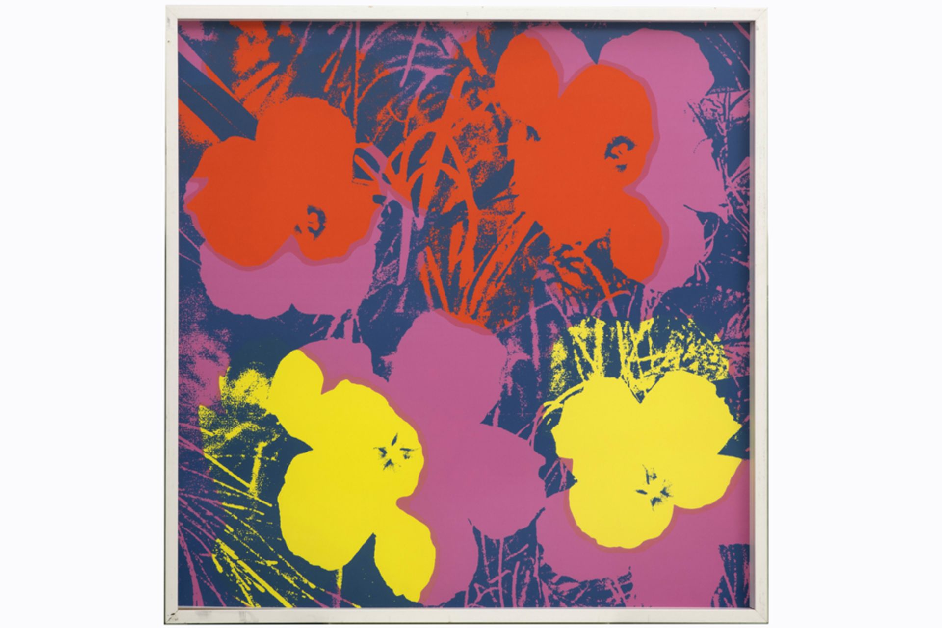 Andy Warhol "Flowers" silkscreen in an Sunday B. Morning edition (of the seventies') with the