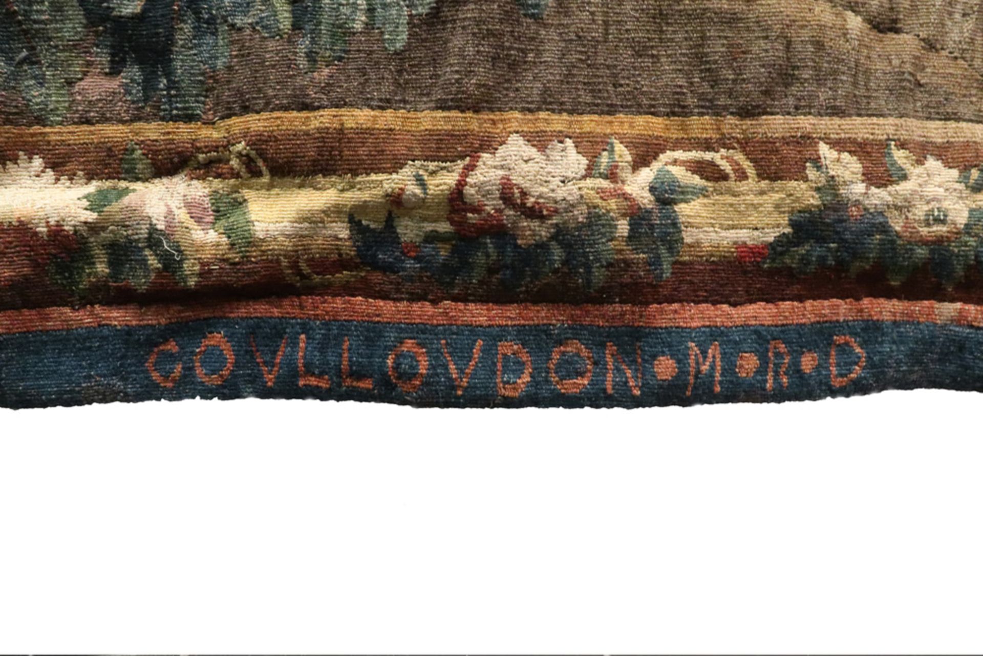 wel preserved 18th Cent. French "I. Fourie M.R.D. and Coulloudon MRD" signed tapestry with an - Image 5 of 6