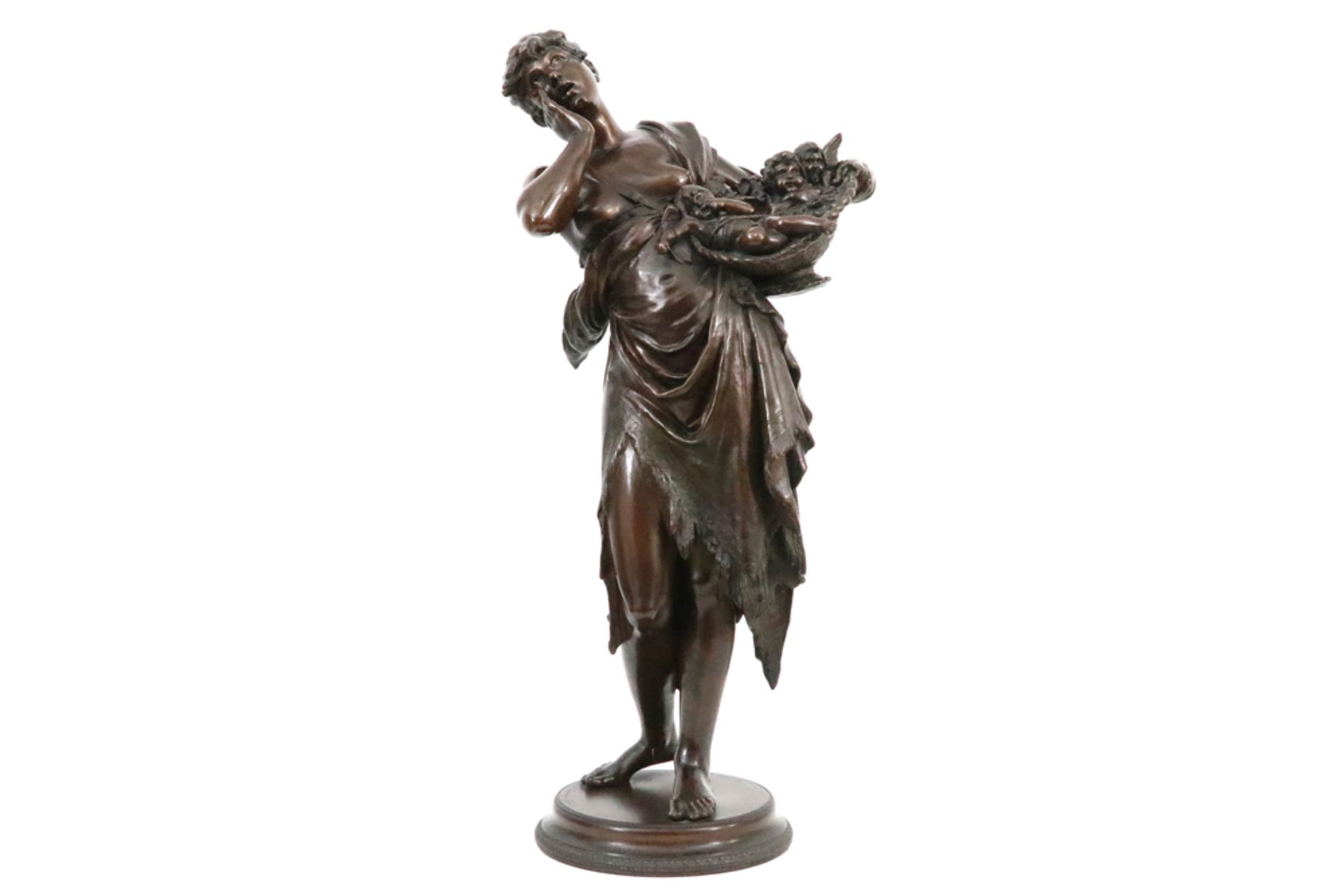 antique sculpture in bronze - signed August Sommer || SOMMER AUGUST (1839 - 1921) antieke