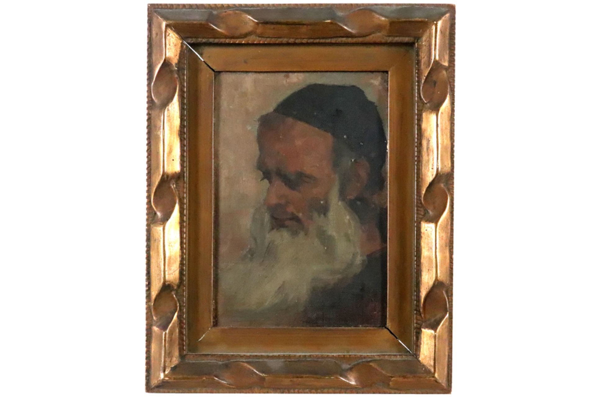 19th Cent. Dutch oil on canvas - with a monogram maybe for Jozef Israels || ISRAELS JOZEF (1824 - - Bild 2 aus 3