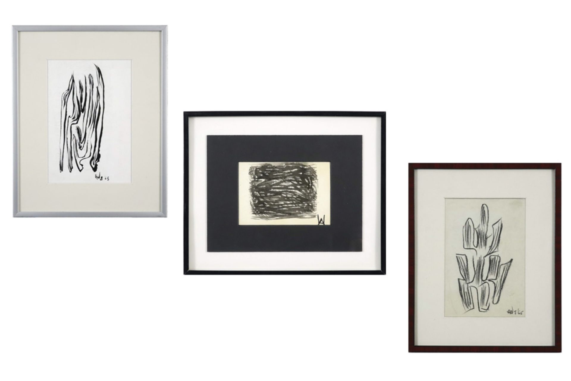 three Willy Anthoons drawings - with his monogram and two are dated (19)65 || ANTHOONS WILLY (1911 -