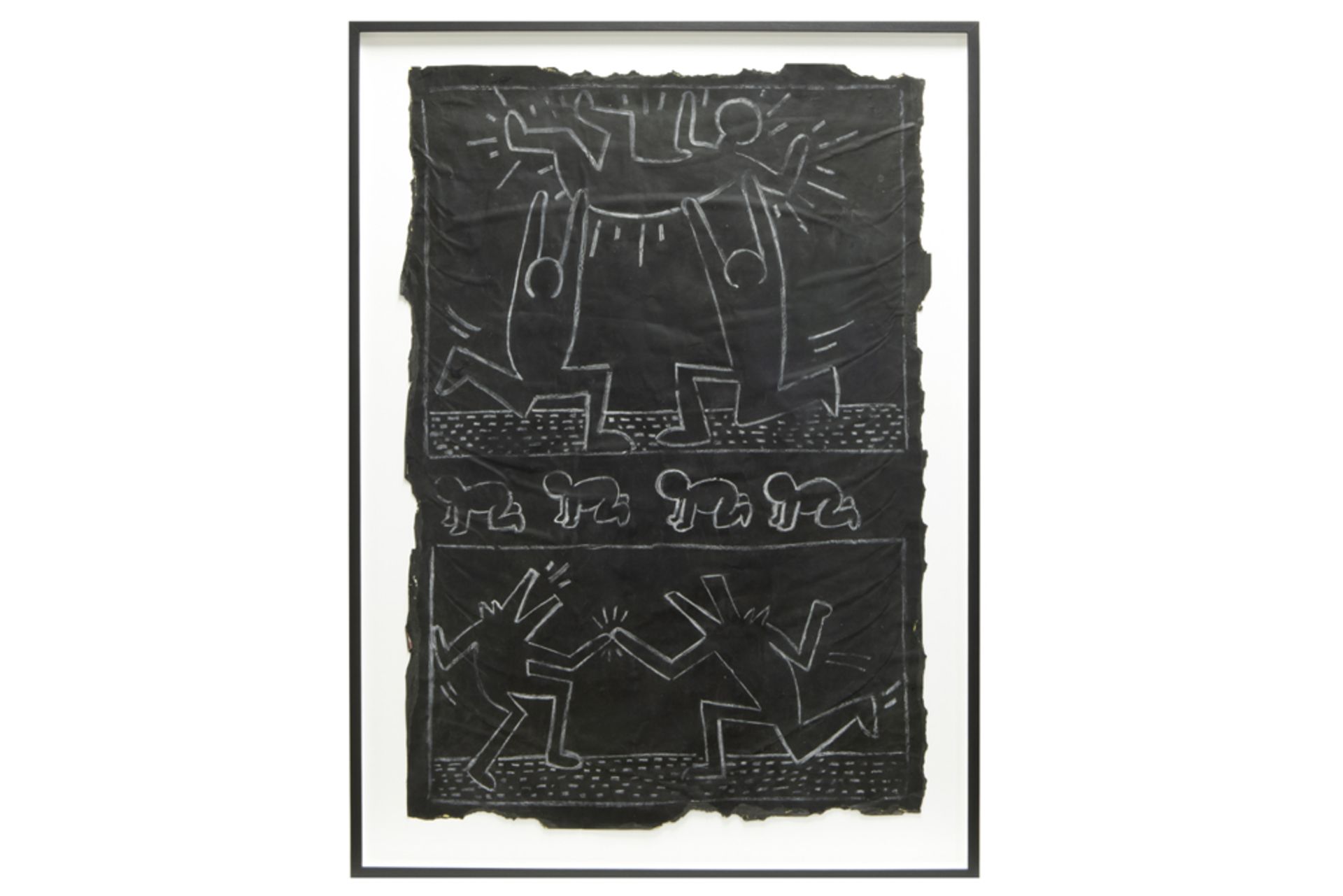 original Keith Haring "Subway" drawing with five typical 'Haring' figures || HARING KEITH (1958 - - Image 3 of 3