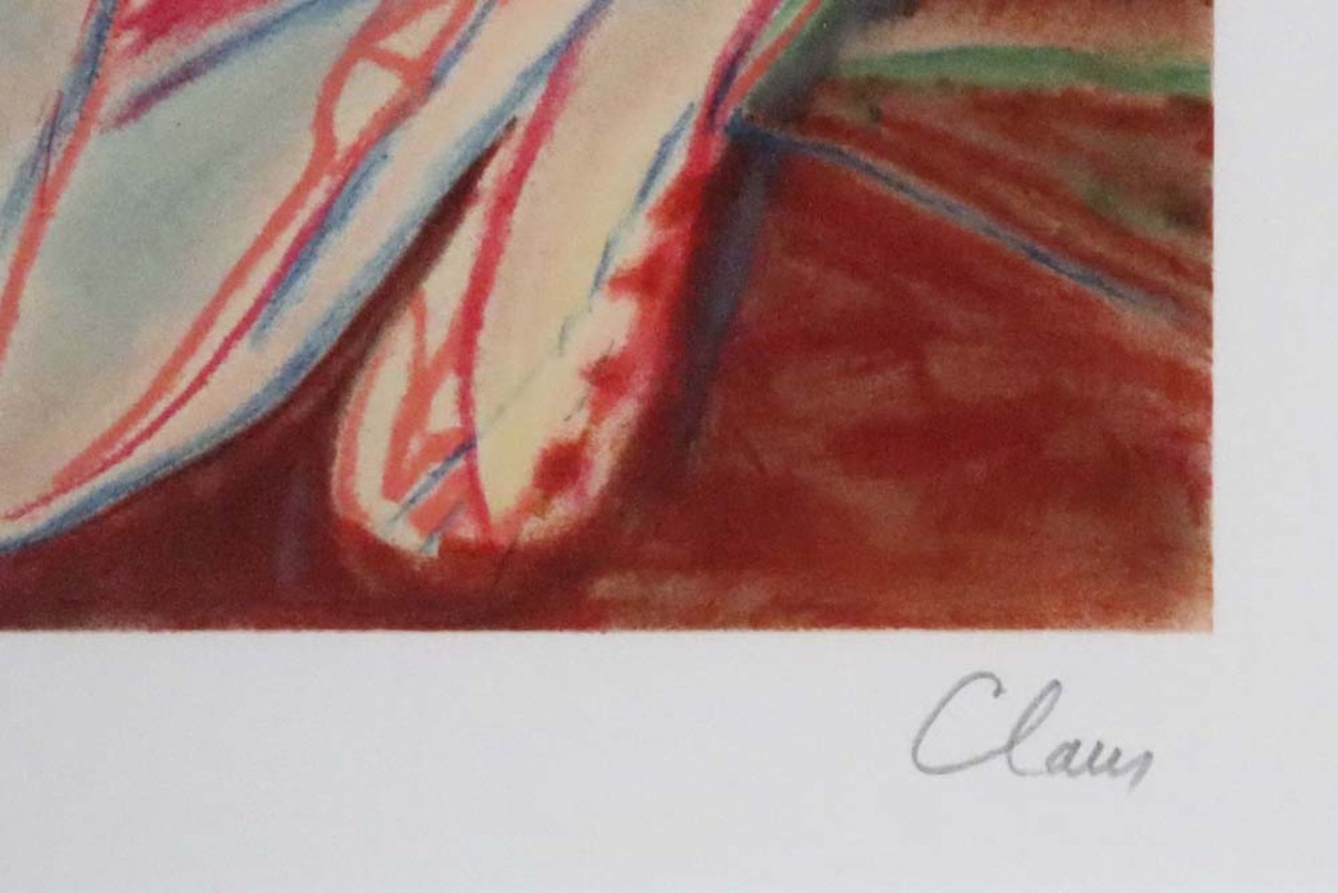 lithograph printed in colors - signed Hugo Claus || CLAUS HUGO (1929 - 2008) kleurlitho n° 491/500 : - Bild 2 aus 3