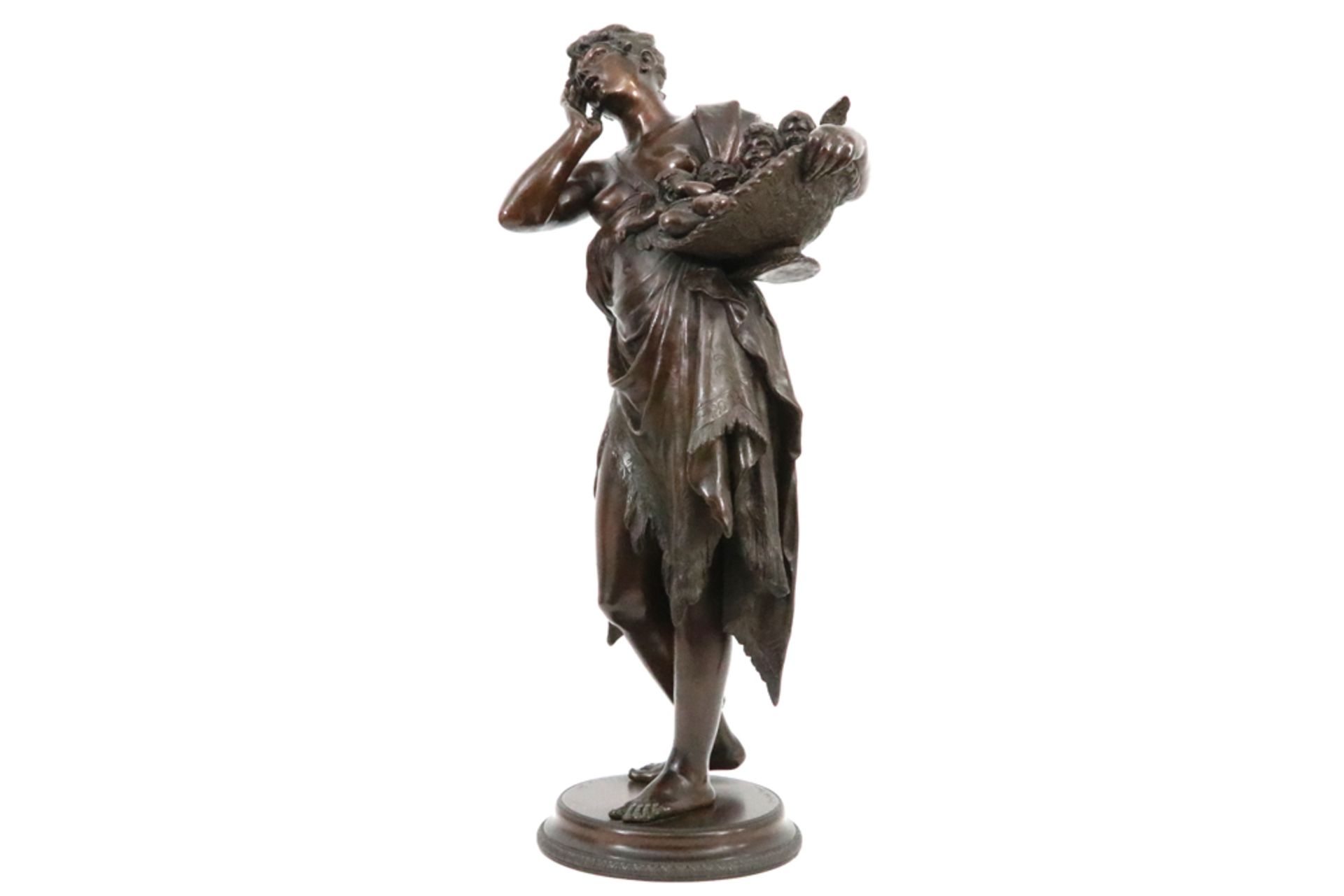 antique sculpture in bronze - signed August Sommer || SOMMER AUGUST (1839 - 1921) antieke - Image 2 of 6