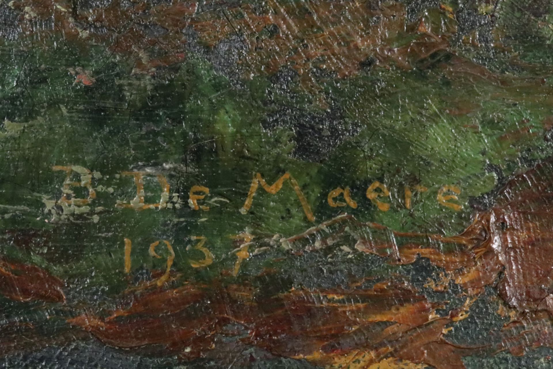 20th Cent. Belgian oil on canvas - signed Bernard De Maere and dated 1937 || DE MAERE BERNARD ( - Image 2 of 4