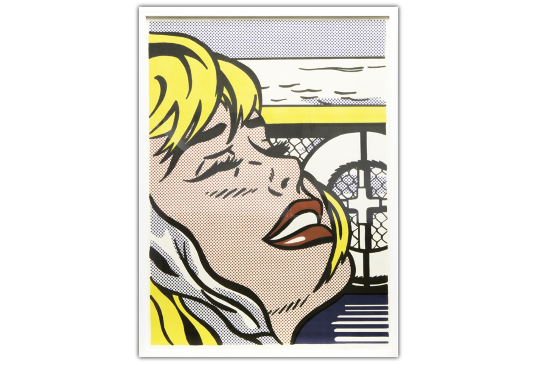 Roy Lichtenstein early edition "Shipboard Girl" print in colors on fine white paper - signed || - Image 4 of 4