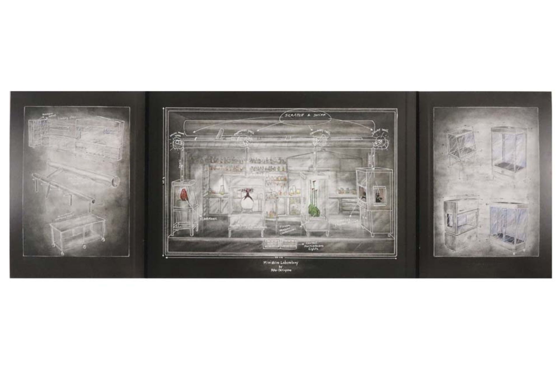 Peter de Cupere signed "Miniature Laboratory" triptych with prints dated 2013 || DE CUPERE - Bild 2 aus 7