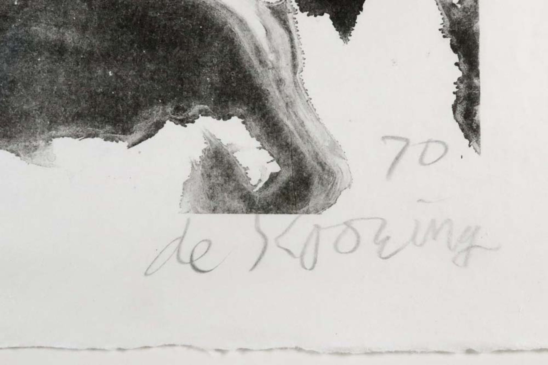 rare Willem de Kooning "Valentine" lithograph dd 1972 - signed || DE KOONING WILLEM (1904 - 1997) - Image 2 of 3