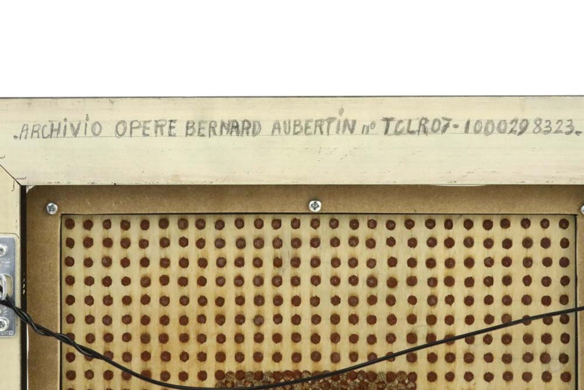 typical Bernard Aubertin mixed media - signed and dated 1970 on the back and with stamp of the " - Bild 3 aus 3