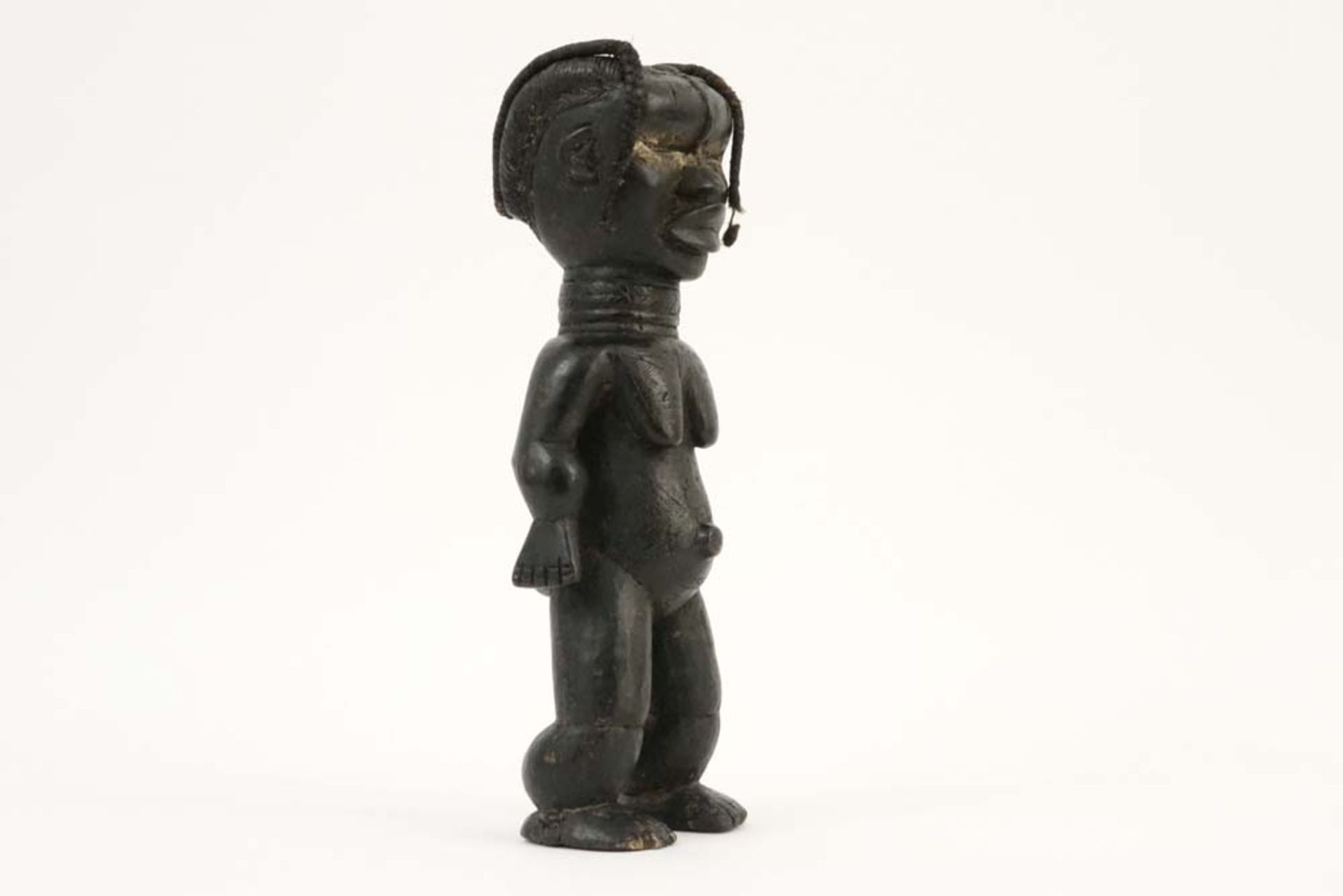 African Ivory Coast (portrait) sculpture in wood, presumably from the workshop of Zlan or - Image 2 of 4