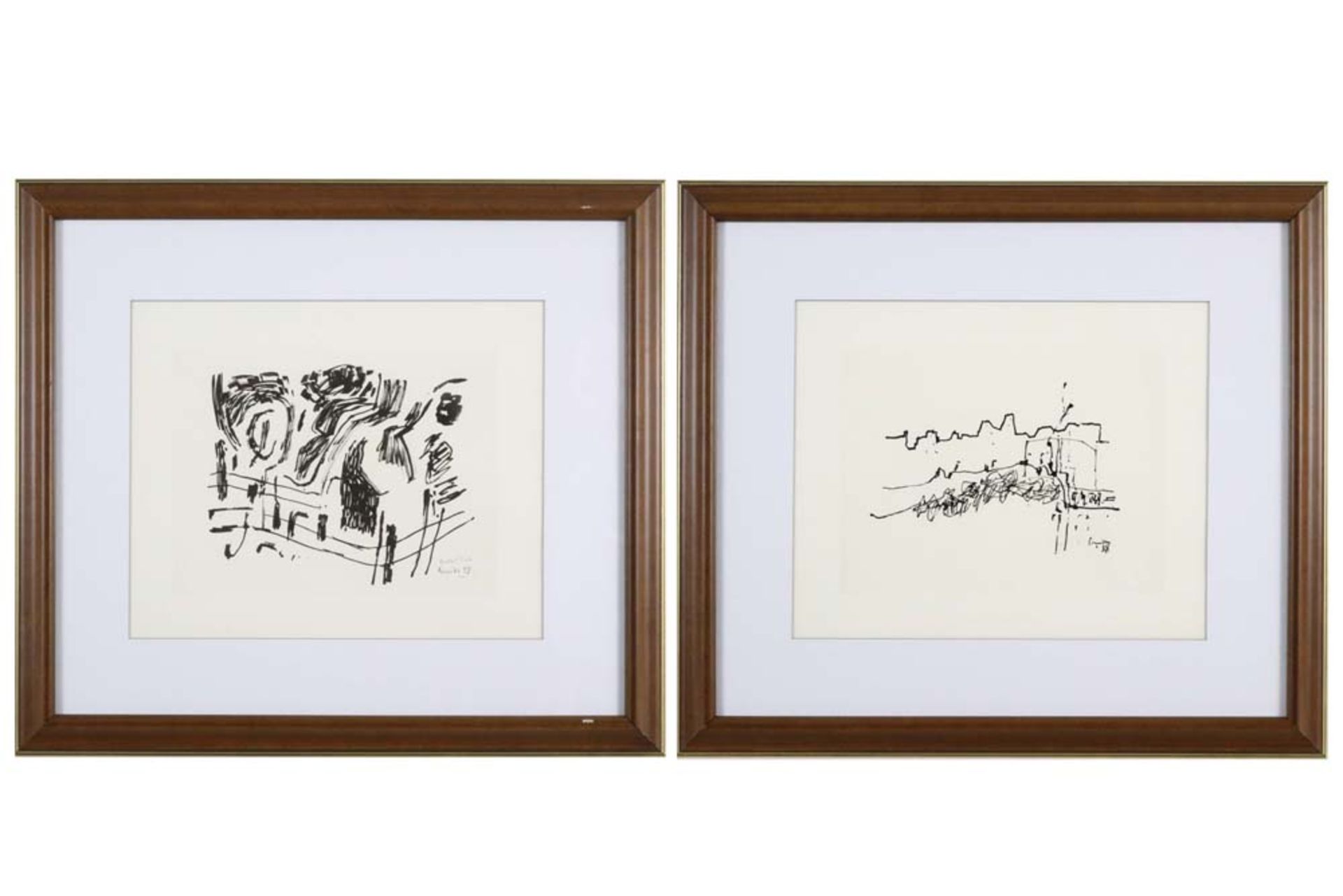 two Corneille plate signed lithographs from his "Skylines of New York" suite || CORNEILLE (1922 -