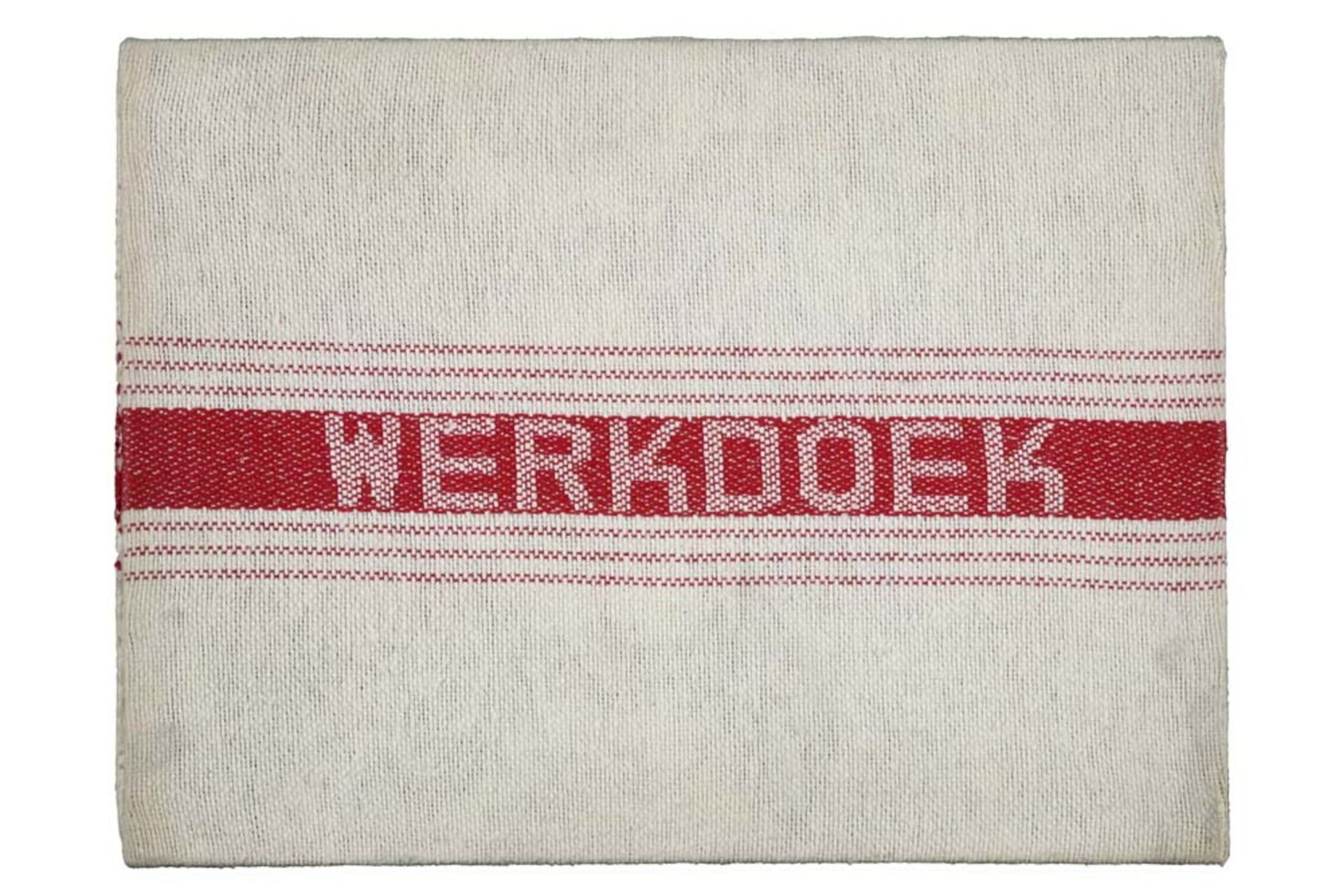 Willy Van Sompel work in textile : "Werkdoek" - maybe signed on the back || VAN SOMPEL WILLY (°1948)