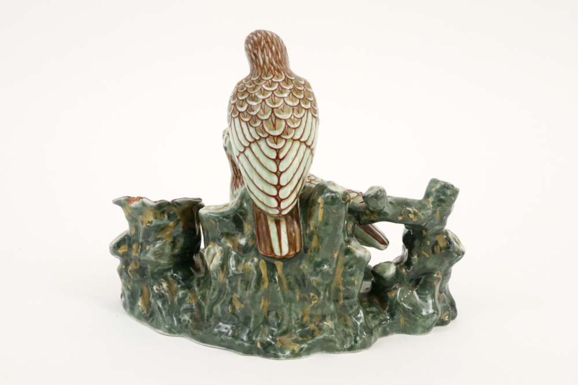 Japanese ink-stand with two eagles in porcelain || Japans inktstel met twee arenden in porselein met - Bild 3 aus 5