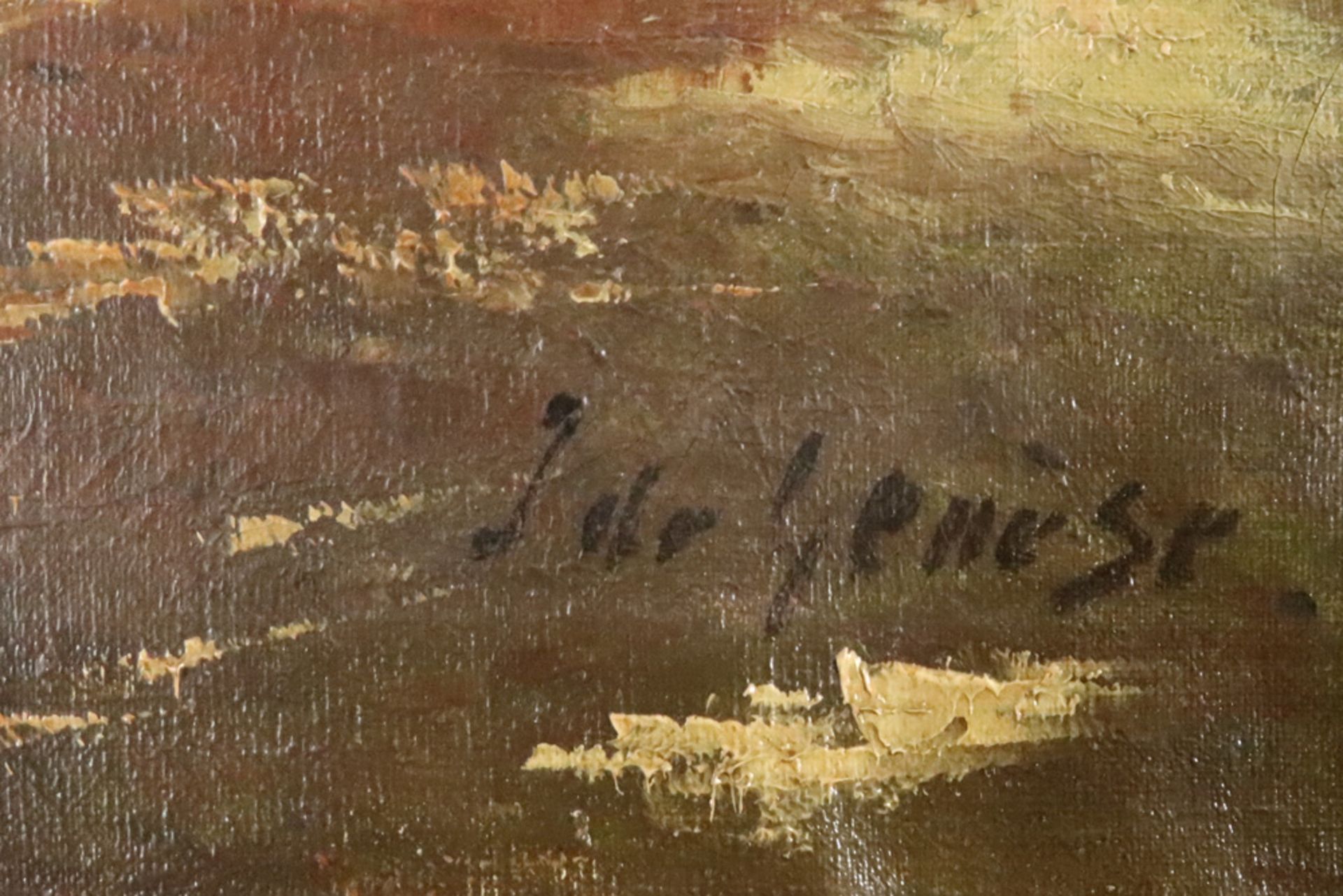 19th/20th Cent. Belgian oil on canvas - signed J. de Genèse || DE GENESE J olieverfschilderij op - Bild 2 aus 4