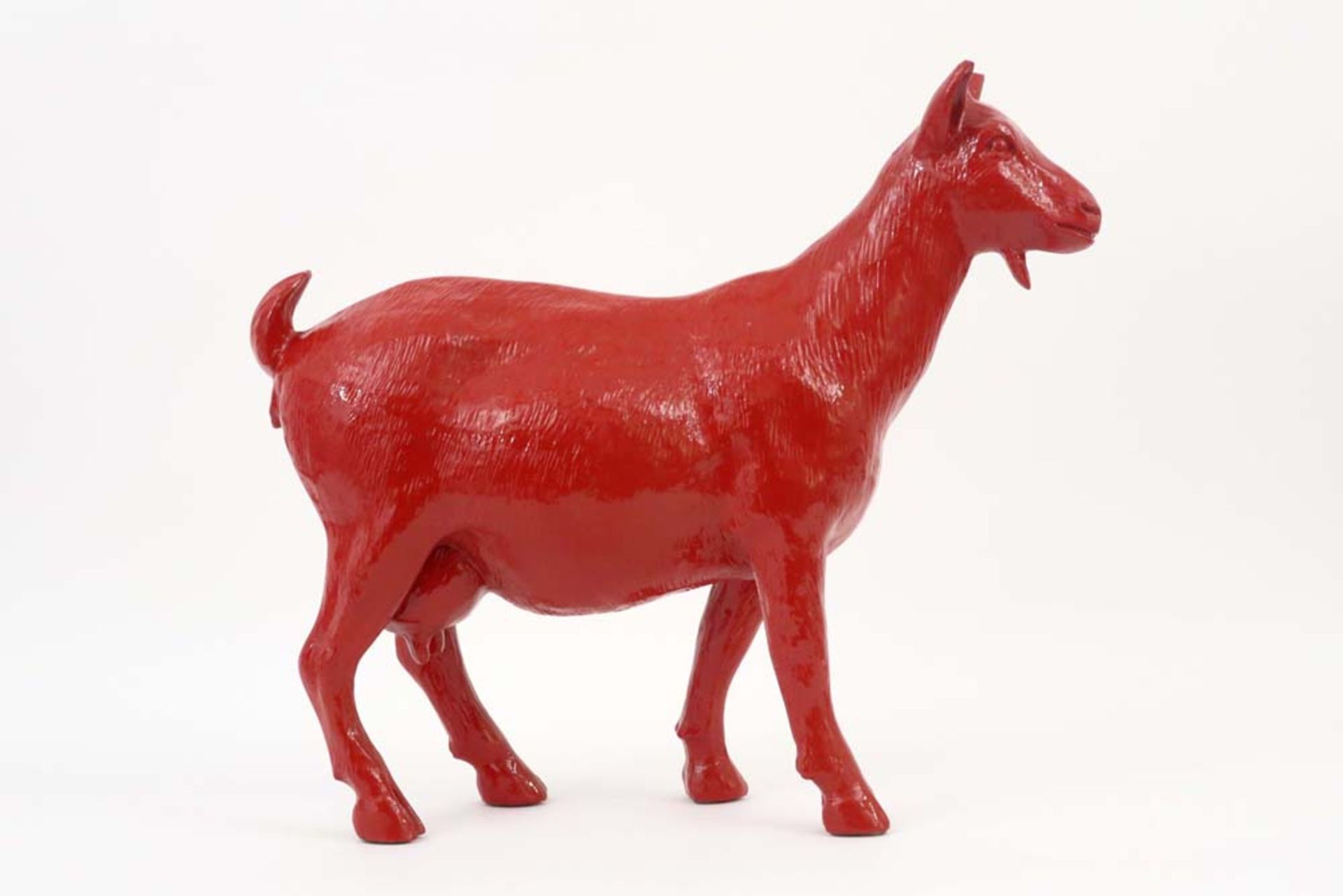 William Sweetlove signed "Cloned red goat" sculpture n° 45/50 || SWEETLOVE WILLIAM (°1949) sculptuur - Bild 2 aus 4