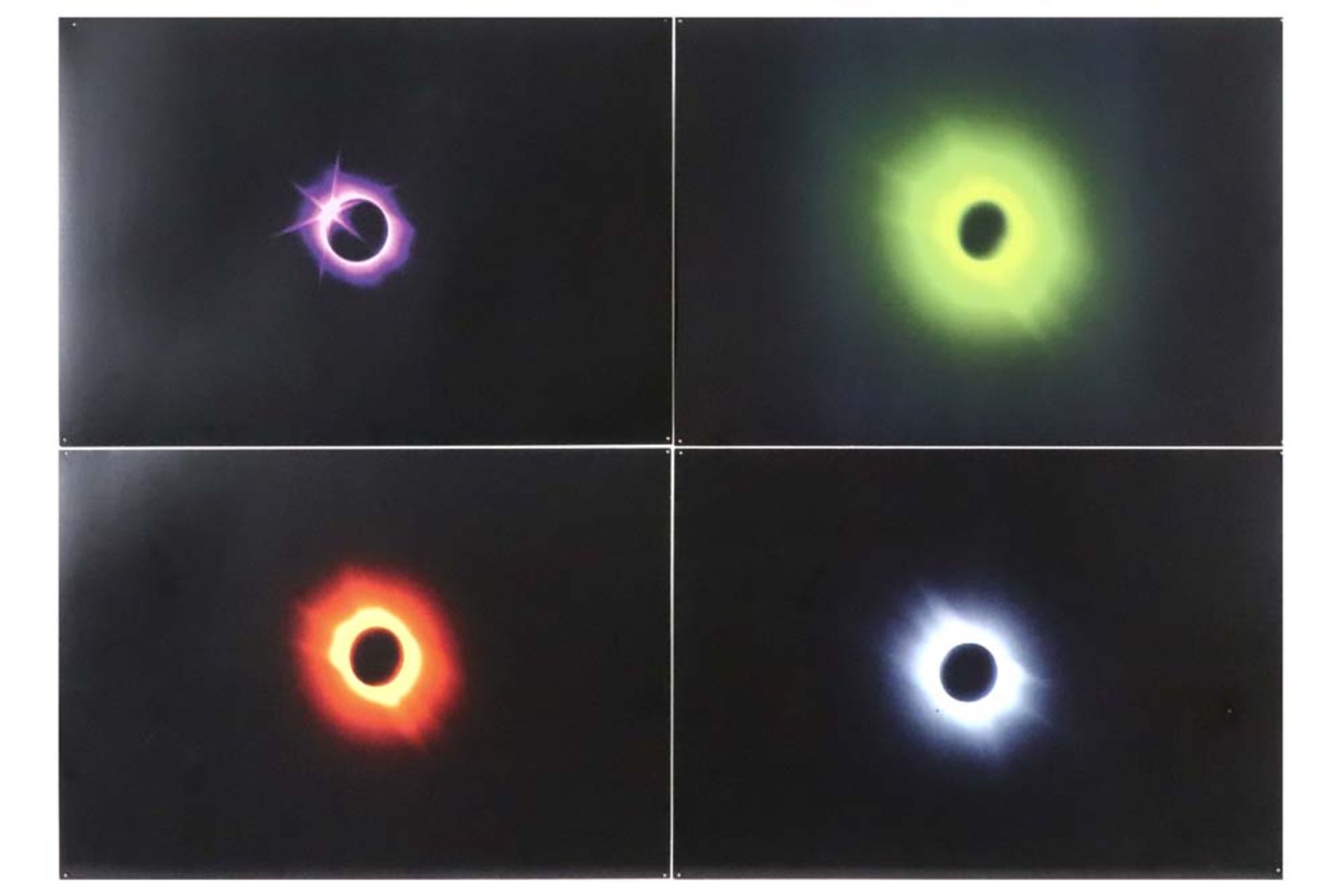 four Ann Veronica Janssens signed "Eclips" prints from the "Museum to scale" box || JANSSENS ANN