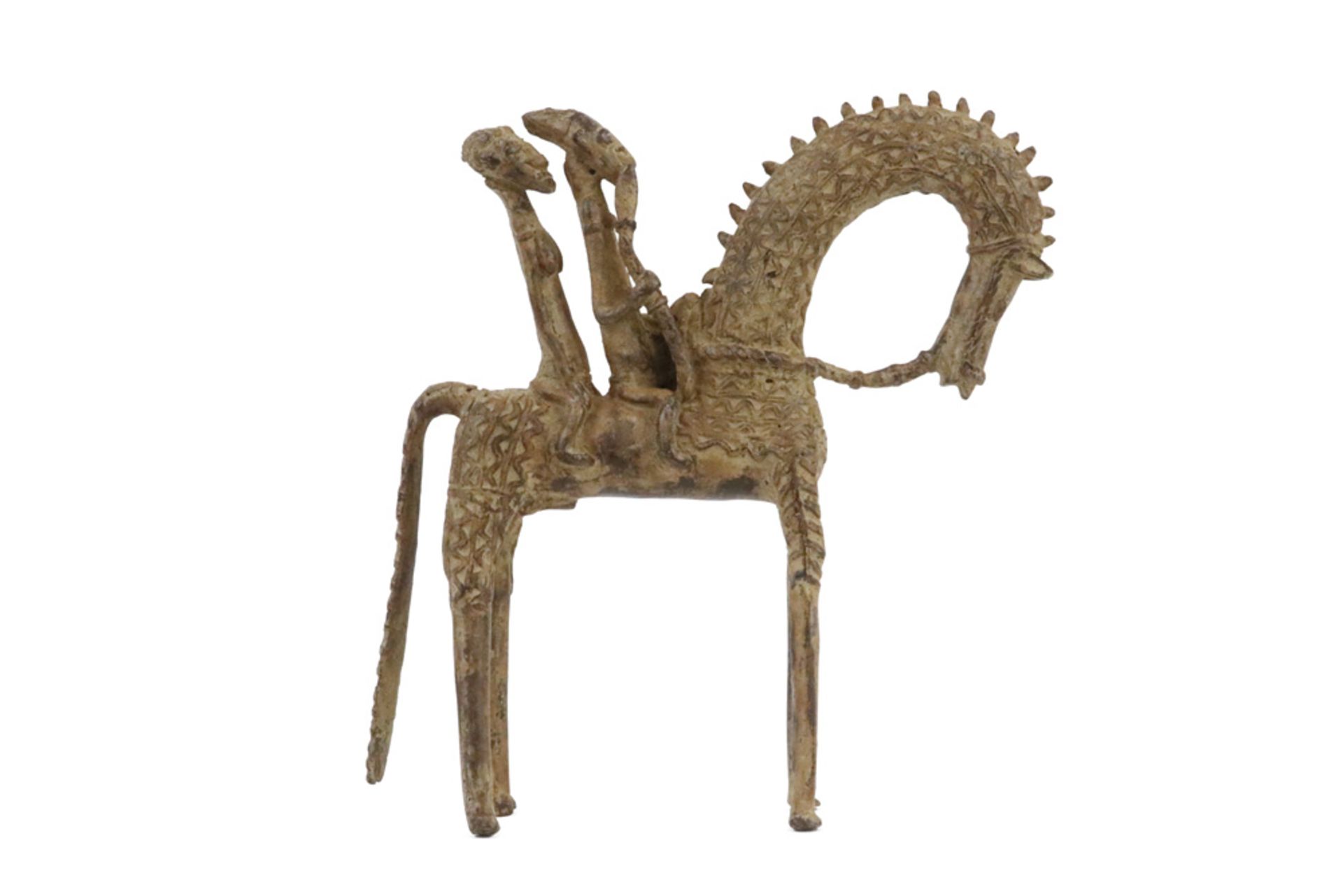 Dogon sculpture in bronze || Afrikaanse sculptuur in brons uit Mali : "Dogon - krijger te paard - Bild 2 aus 3