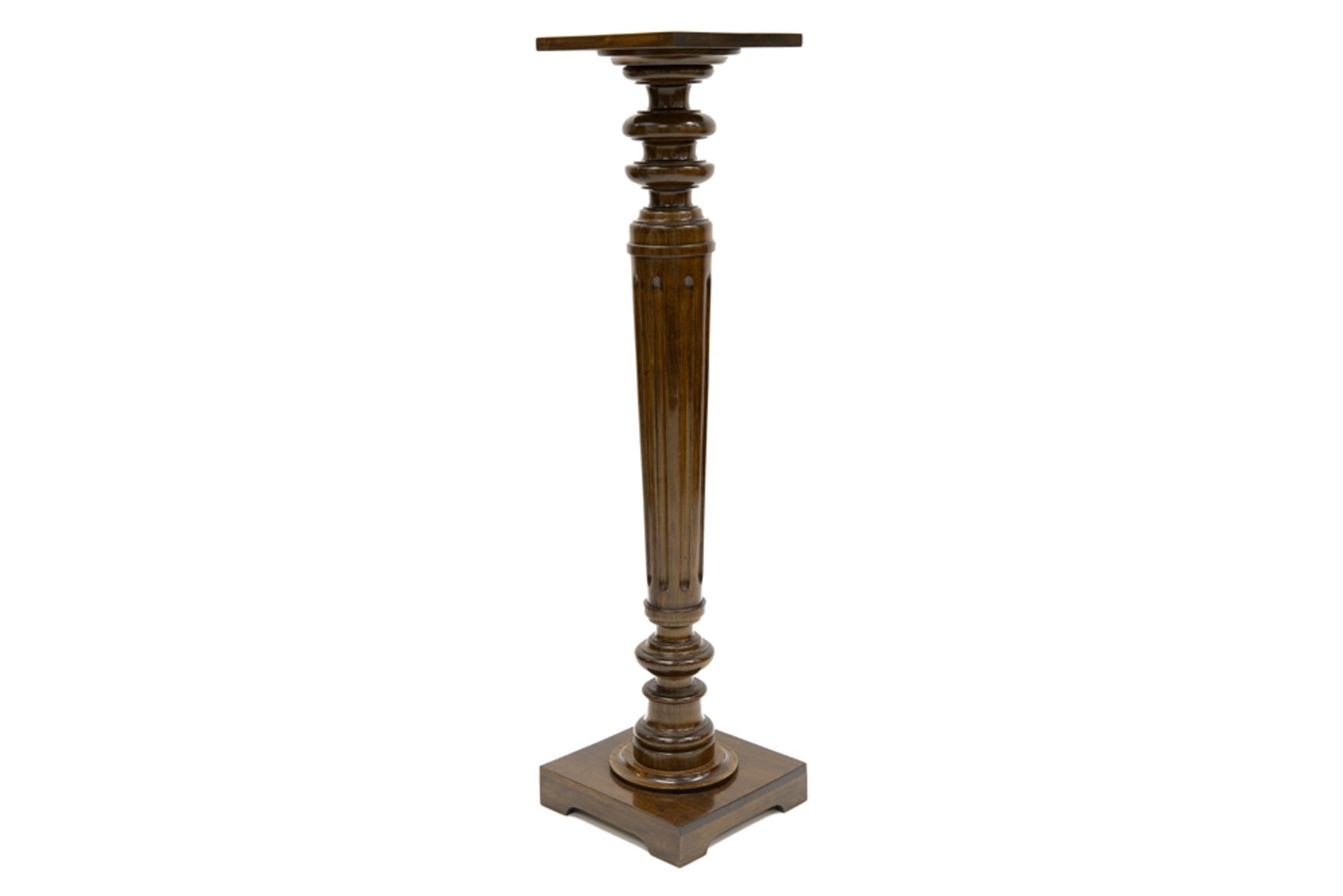 pedestal in mahogany || Piédestalle met gecanneleerde zuil in acajou - hoogte : 114 cm - Bild 2 aus 2