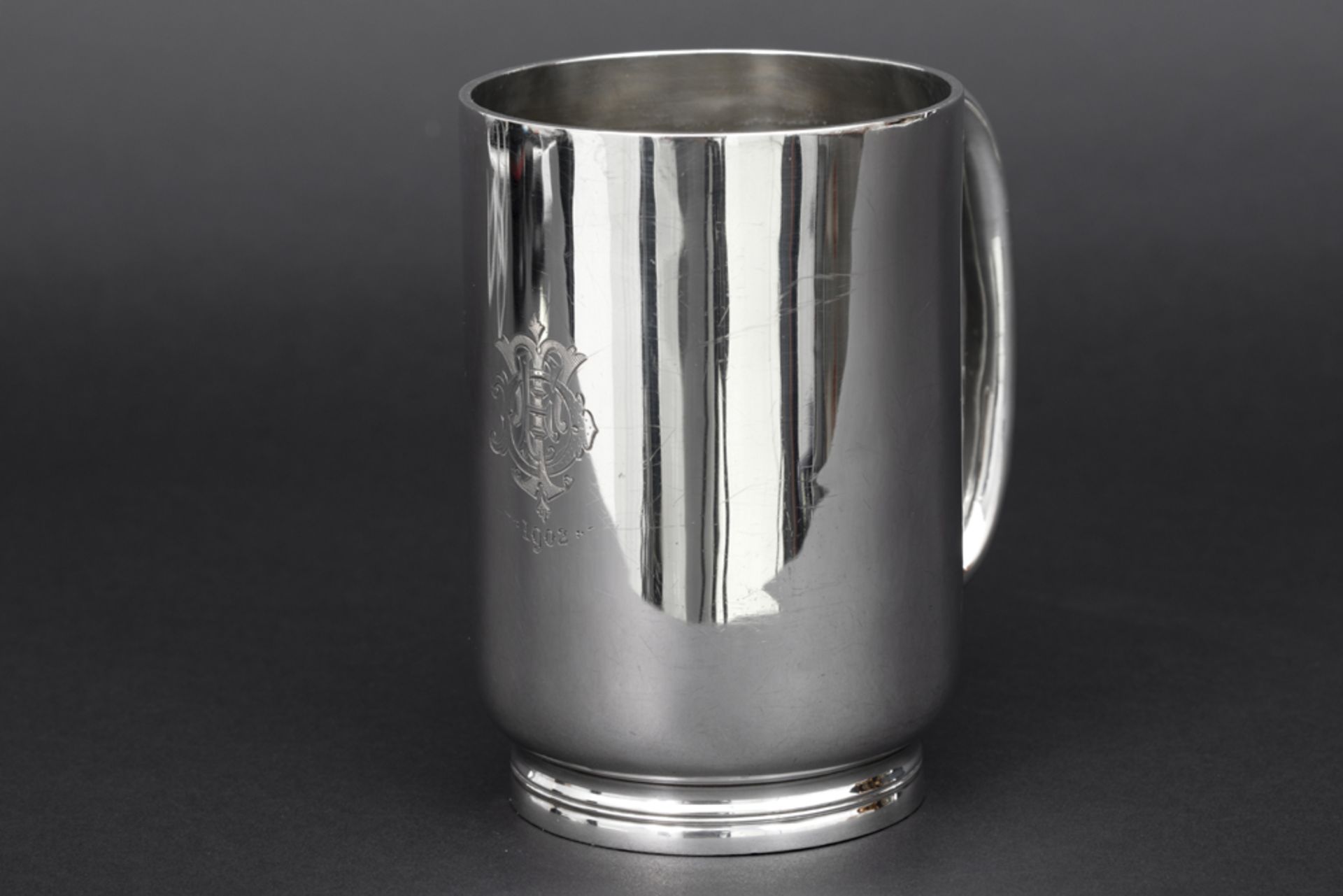 antique English tankard in marked and "Josiah Williams & Co" signed silver || JOSIAH WILLIAMS & - Image 2 of 4