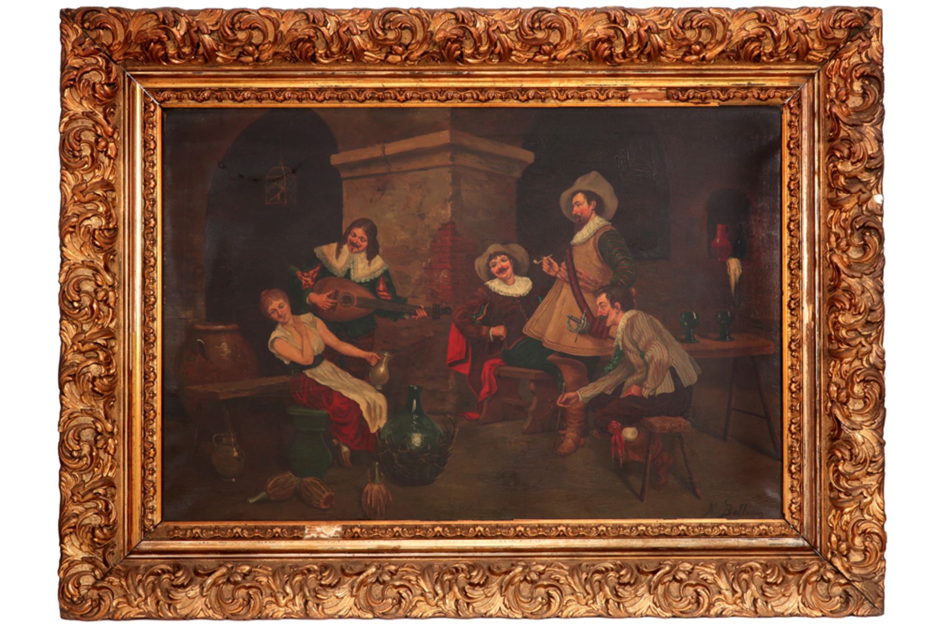 19th/20th Cent. presumably Italian oil on canvas - signed F. Bellini || BELLINI F. - Bild 3 aus 4