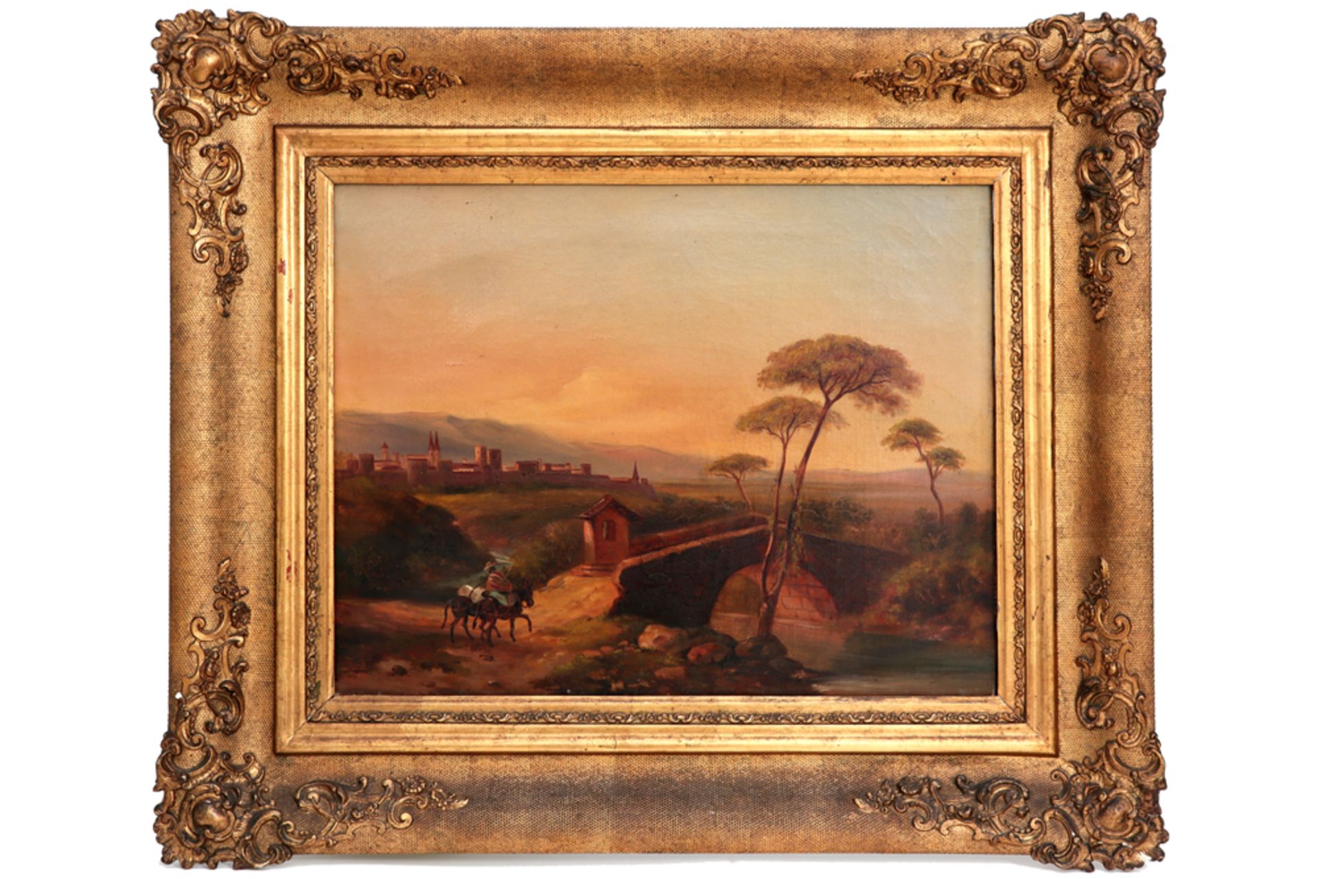 19th Cent. German oil on canvas probably with a Mexican landscape attributed to Johann Moritz - Bild 2 aus 3