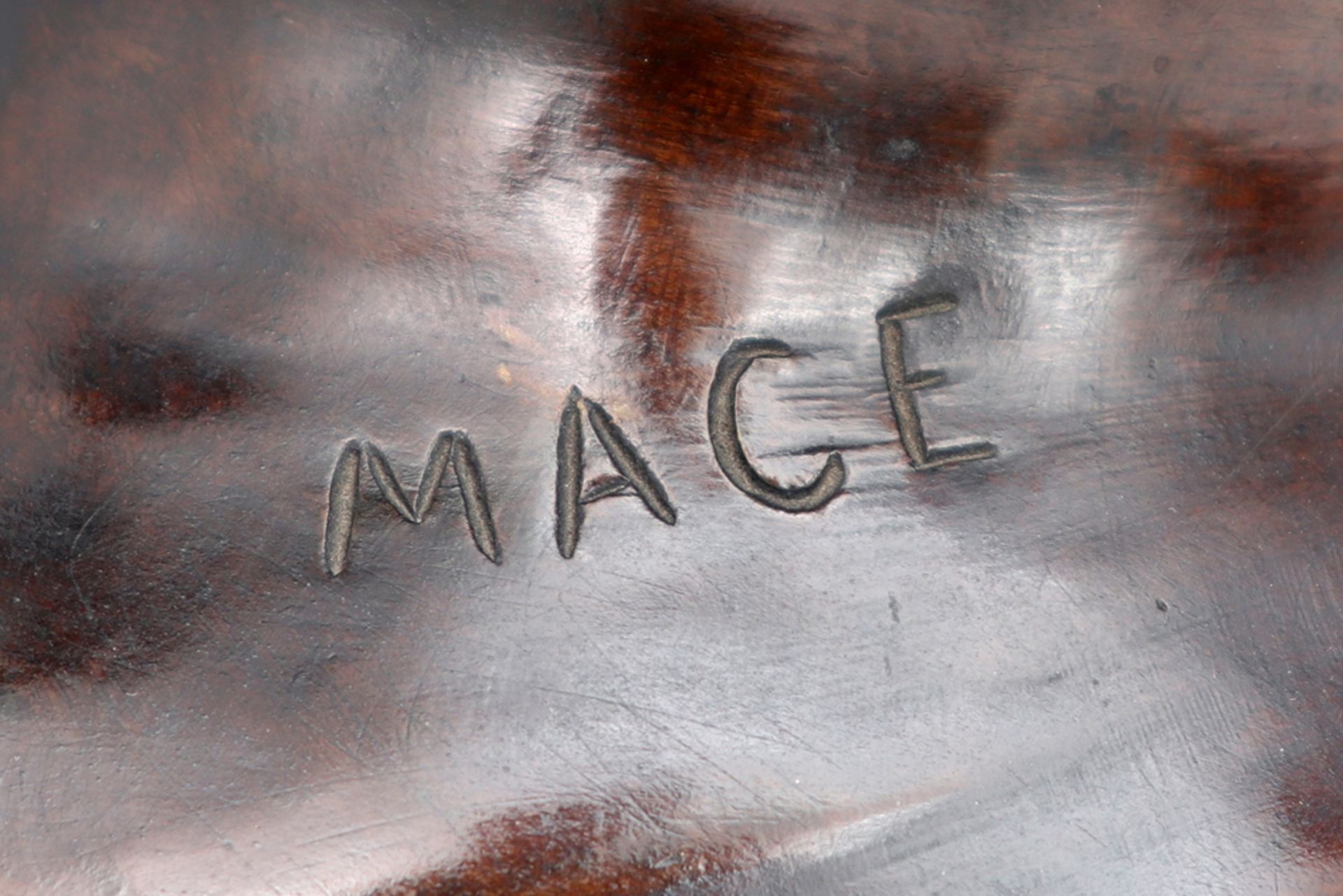 Mace signed Art Nouveau vase in bronze - made into a lamp || MACE Art Nouveau-vaas met badend meisje - Bild 4 aus 4