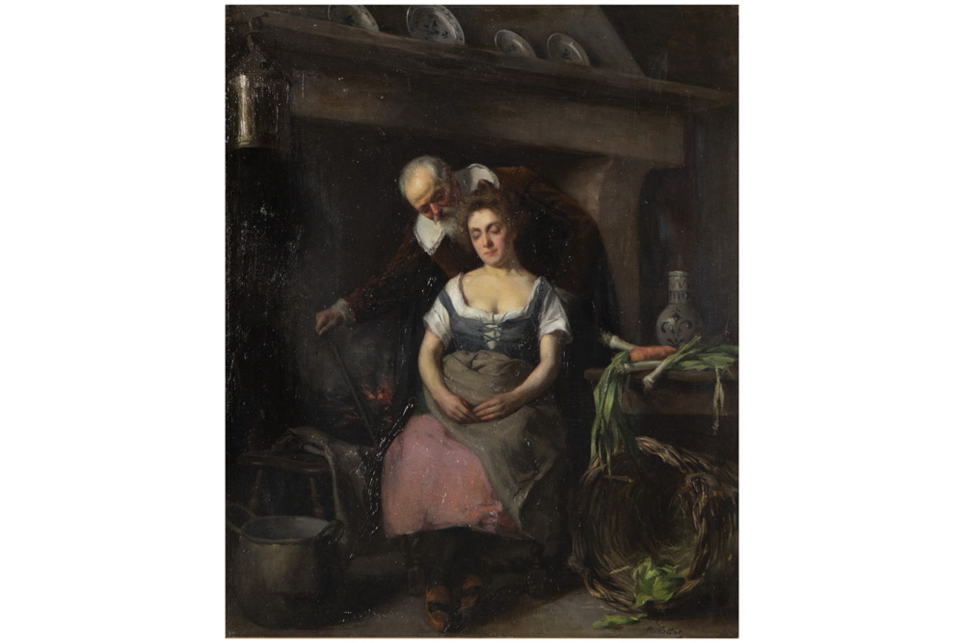 19th Cent. German oil on canvas - signed Richard Lotthe || LOTTHE RICHARD (19°/20° EEUW) Duits
