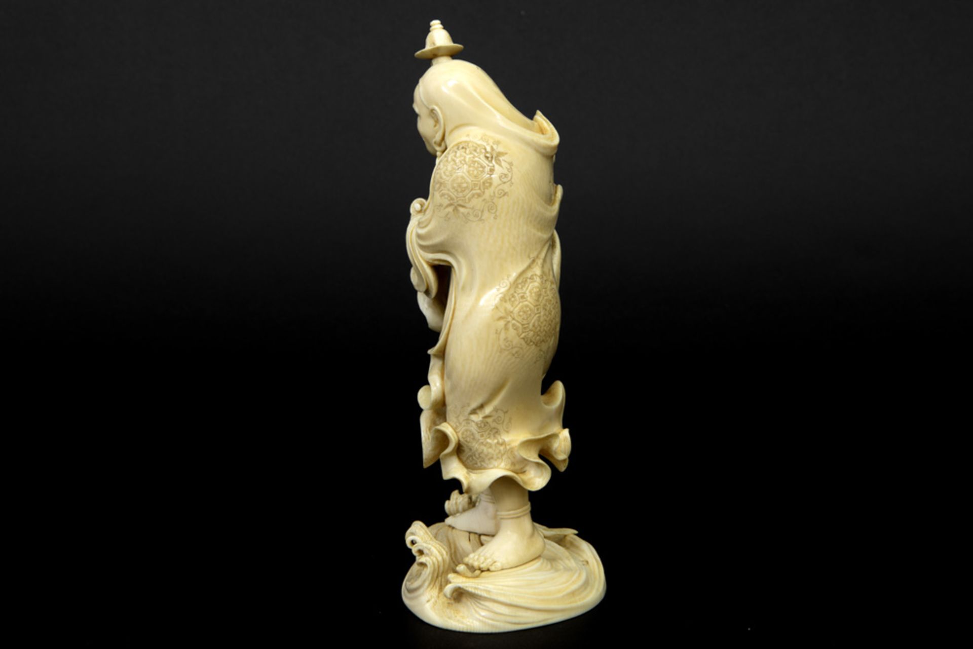 antique Japanese Meiji period sculpture in ivory - marked - with certificate || Antieke Japanse - Bild 4 aus 5