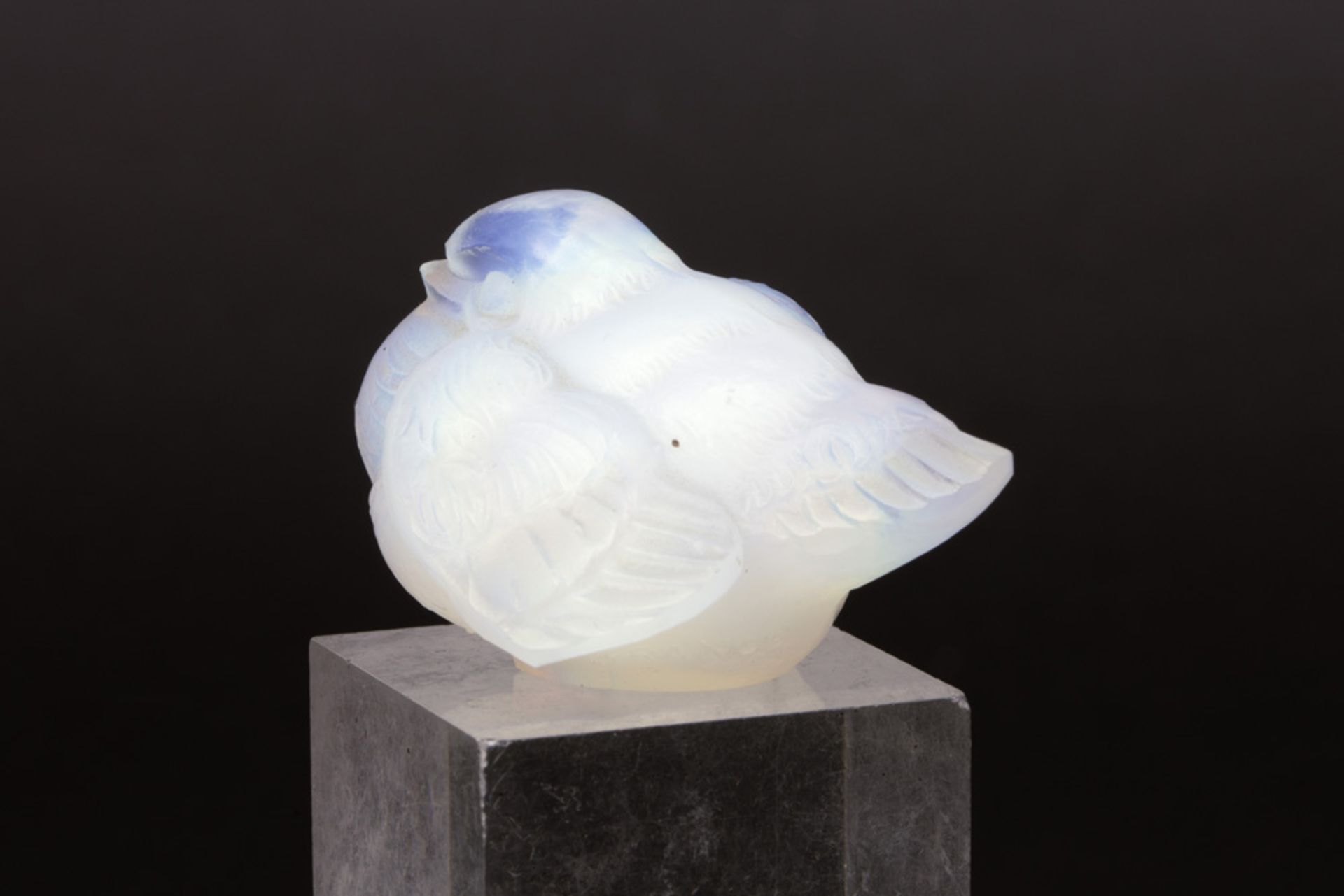 small "Sabino France" marked Art Deco "Bird" sculpture in glass || SABINO FRANCE Art Deco- - Bild 3 aus 4