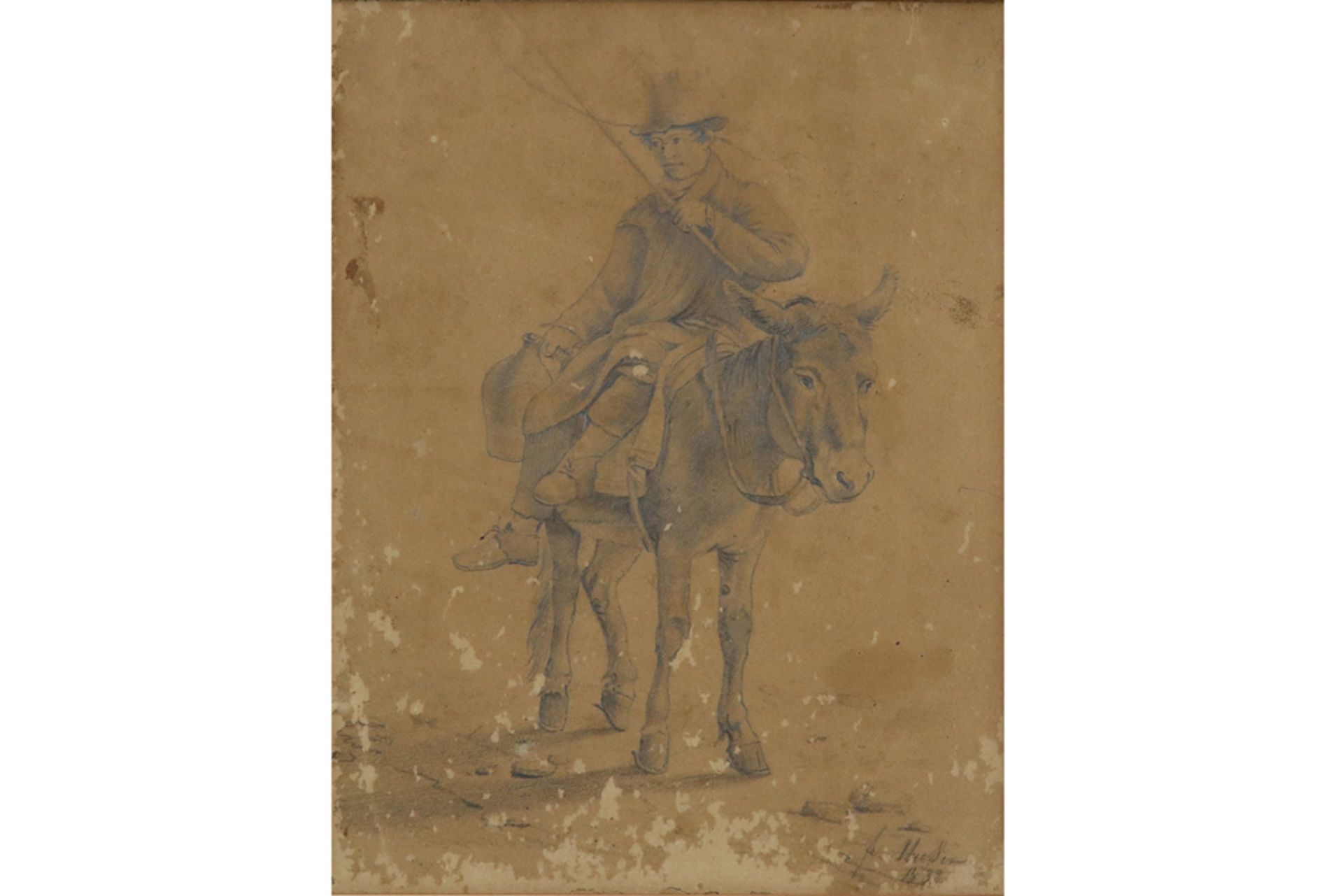 early 19th Cent. Belgian drawing - signed François Musin and dated 1832 this was the first drawing