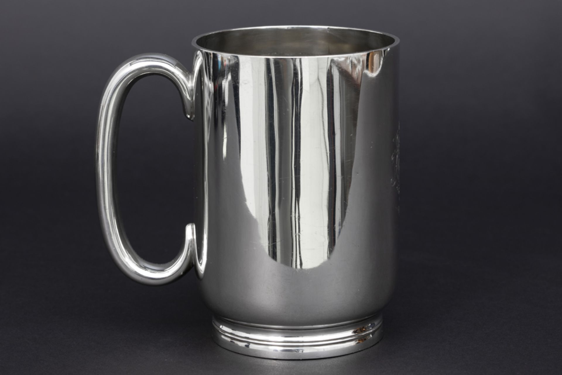 antique English tankard in marked and "Josiah Williams & Co" signed silver || JOSIAH WILLIAMS & - Image 3 of 4